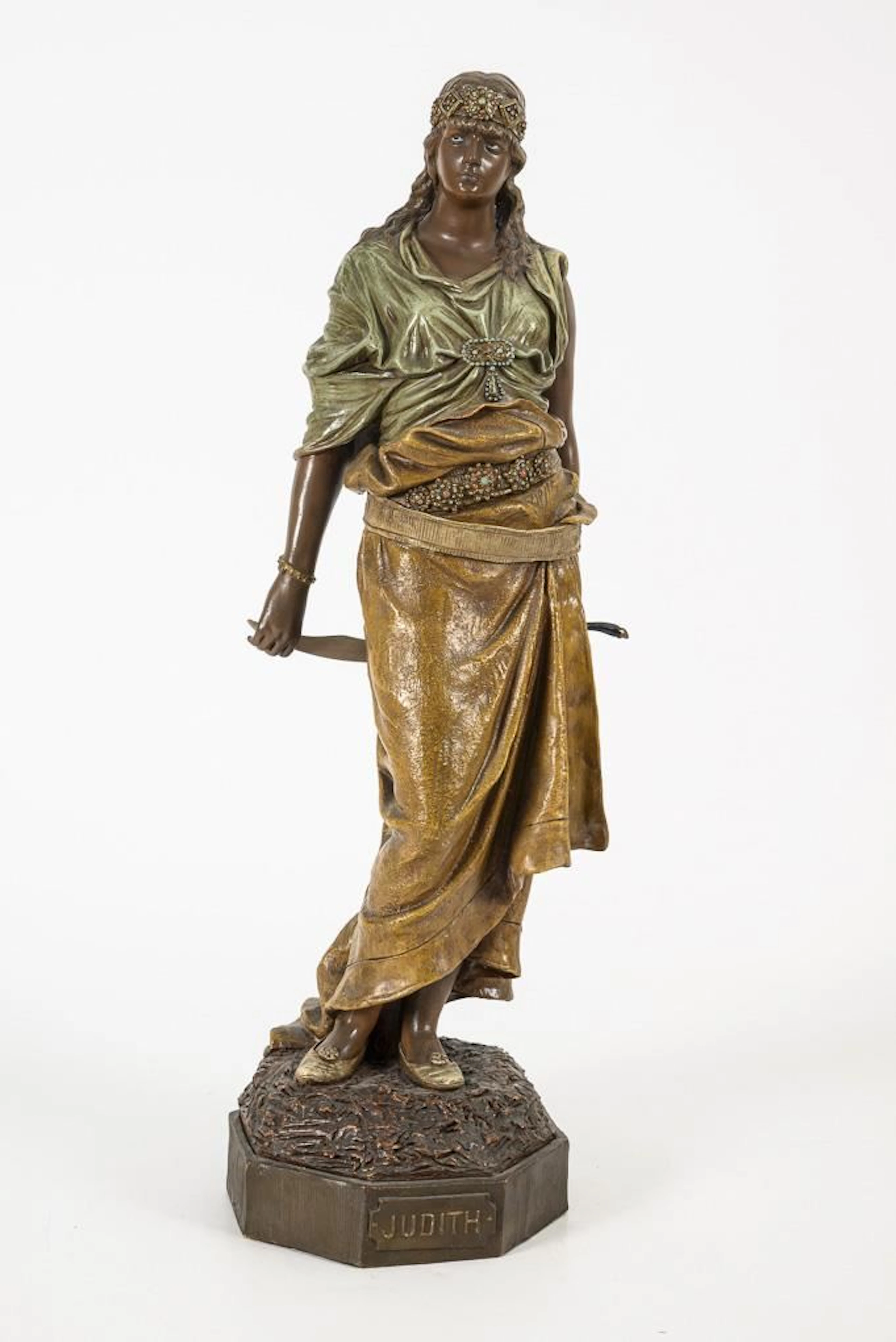 "Judith" figurine. Vienna-based manufacturer Friedrich Goldscheider.