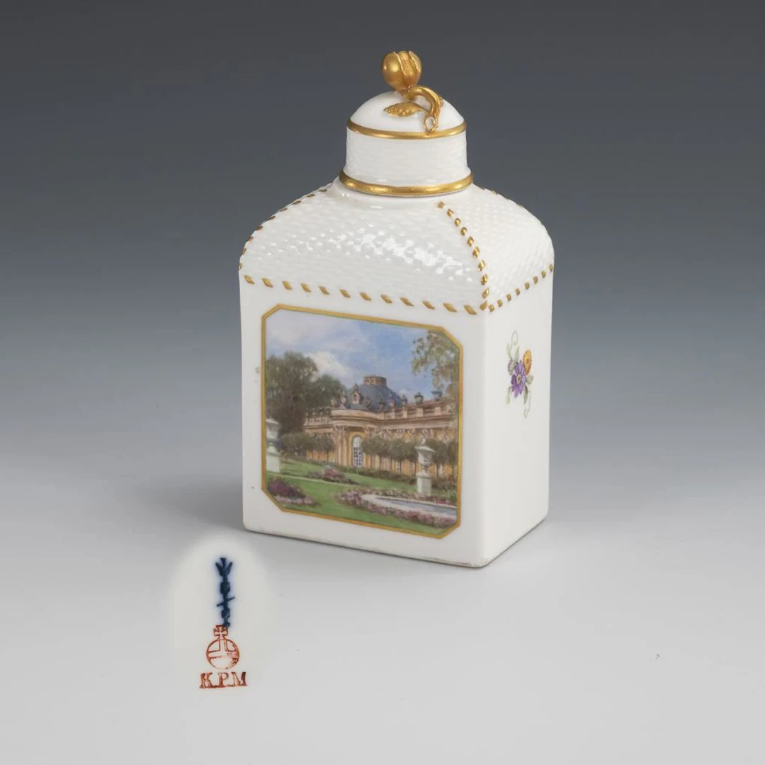 Sanssouci View Tea Canister. KPM Berlin.