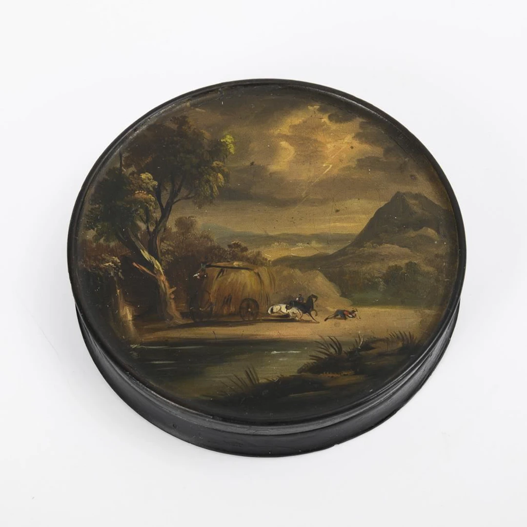 Stobwasser box with landscape.