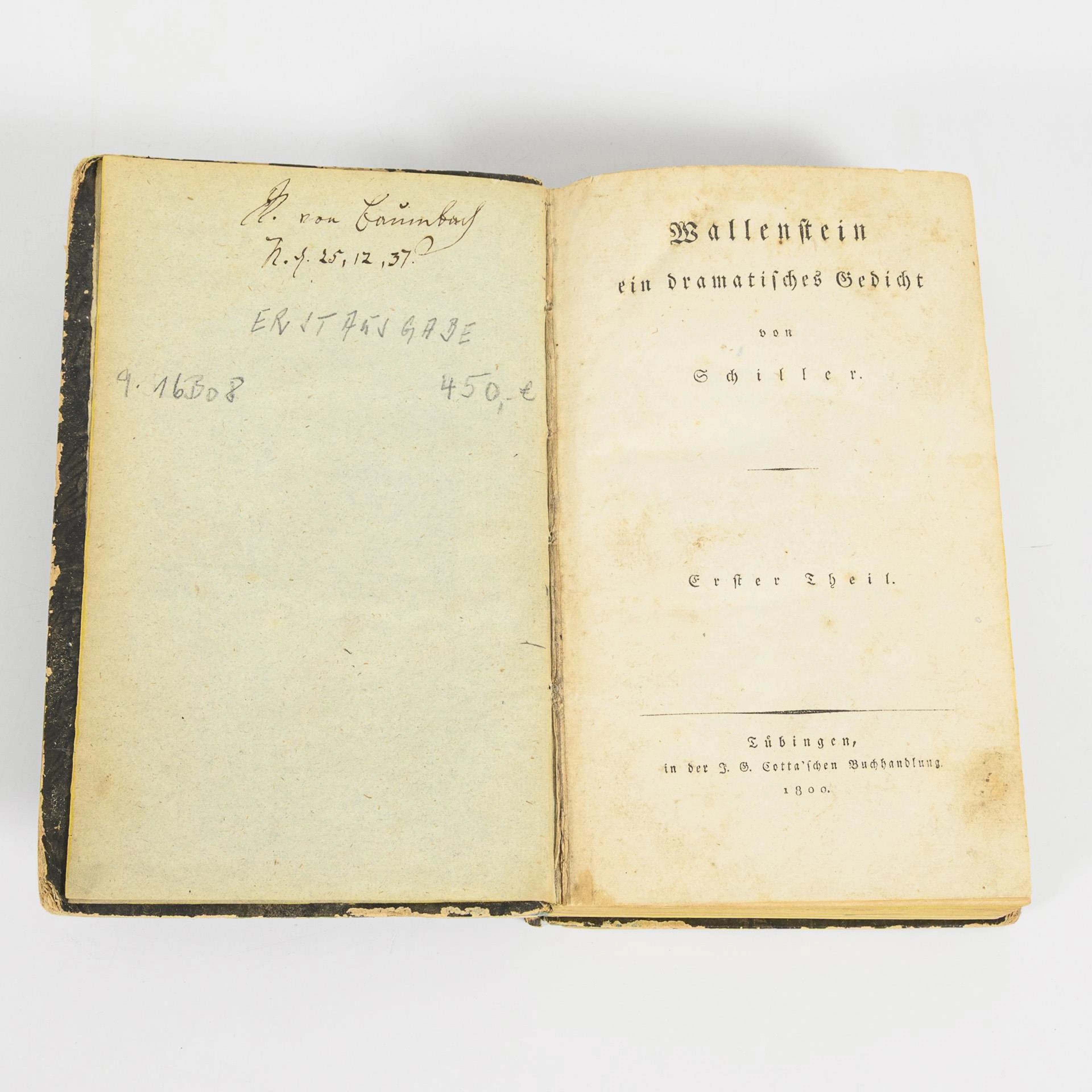 SCHILLER, Friedrich, SCHILLER, Friedrich, SCHILLER, Friedrich, First