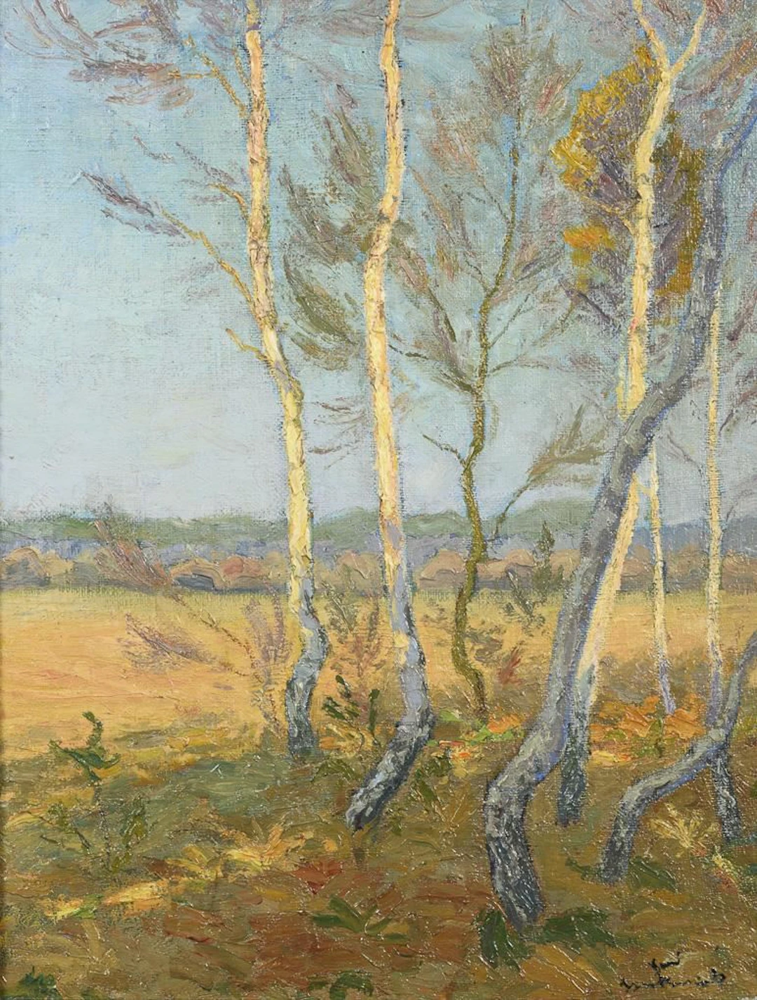 Late Impressionist: Sunny Autumn Landscape