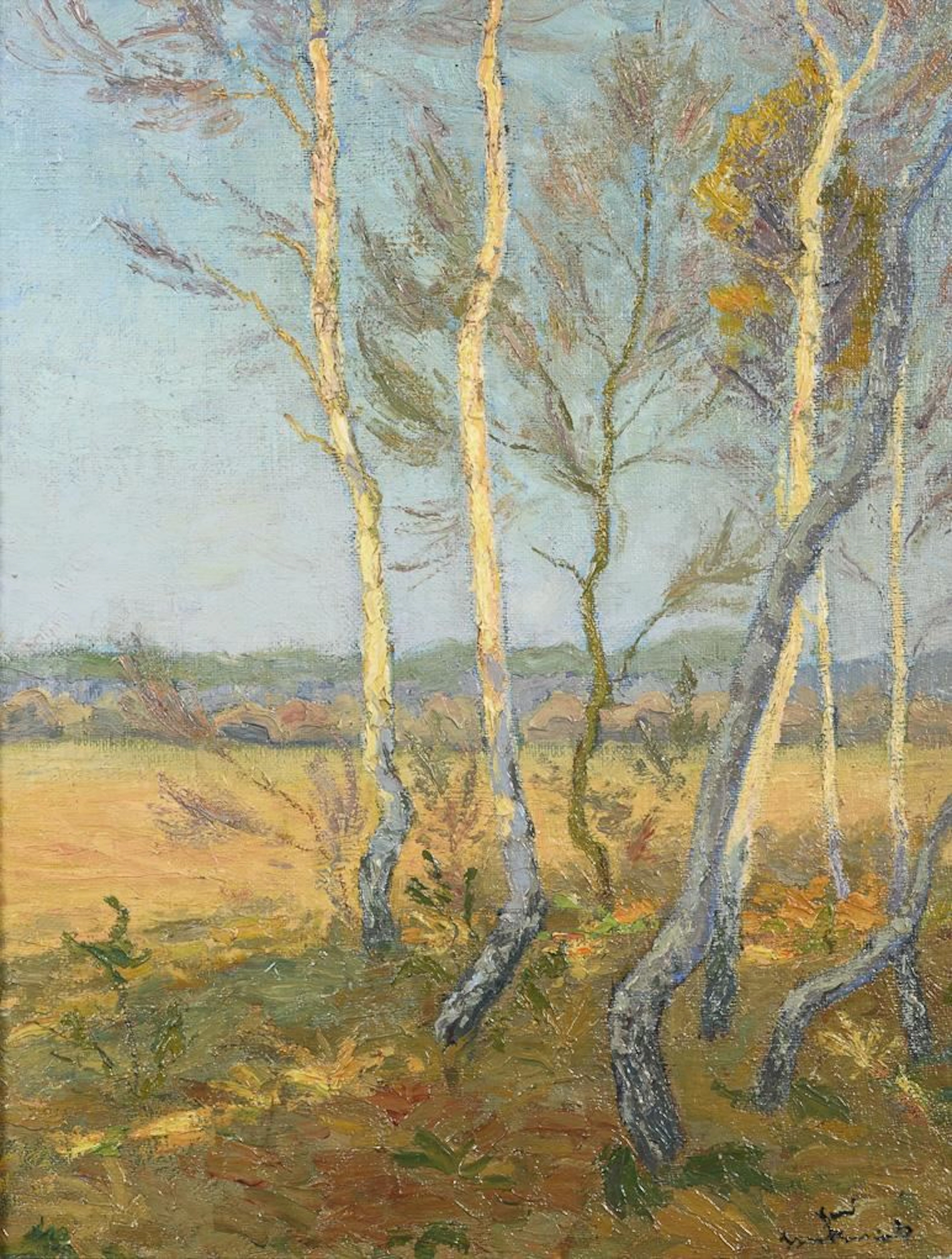Late Impressionist: Sunny Autumn Landscape