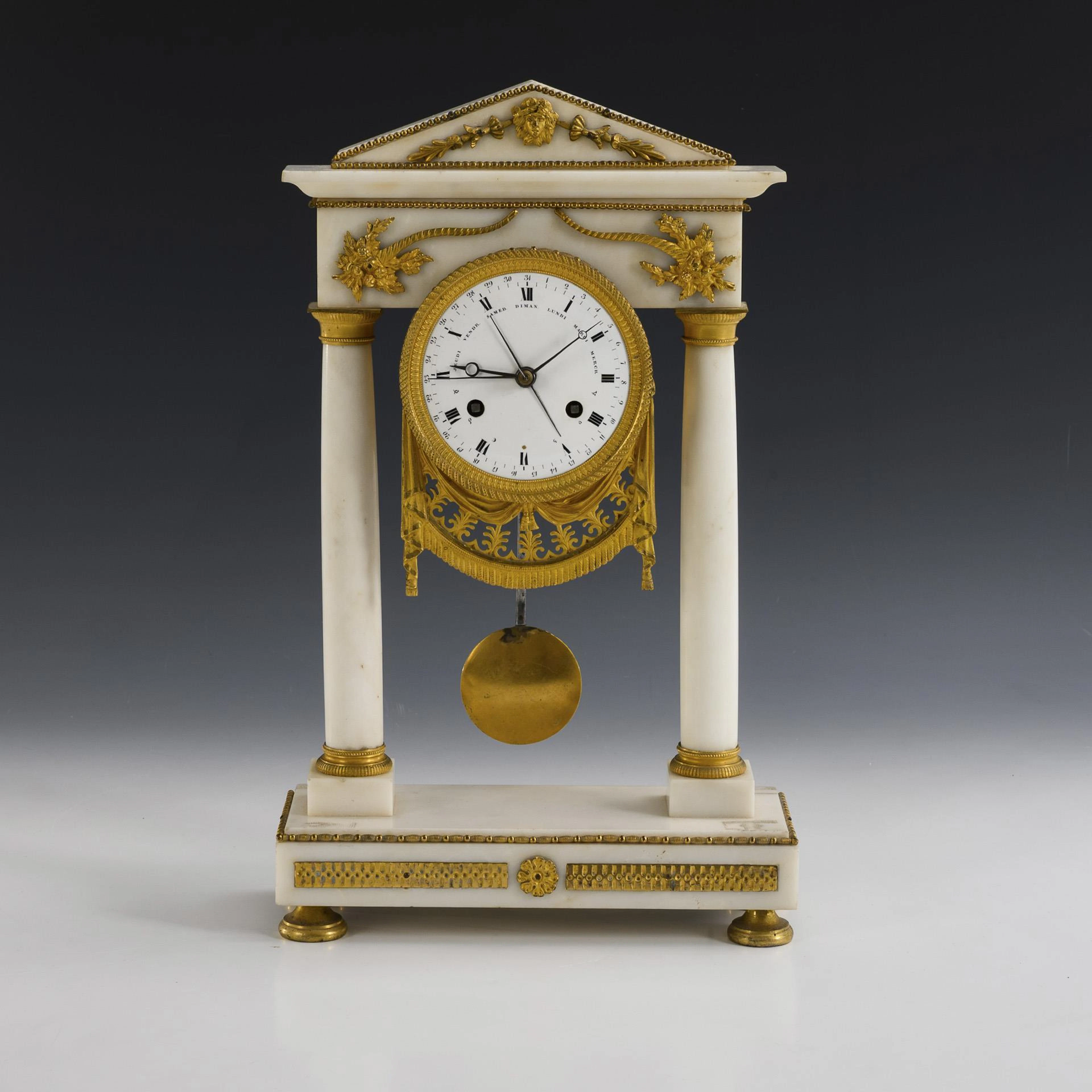 Neoclassical portal clock.
