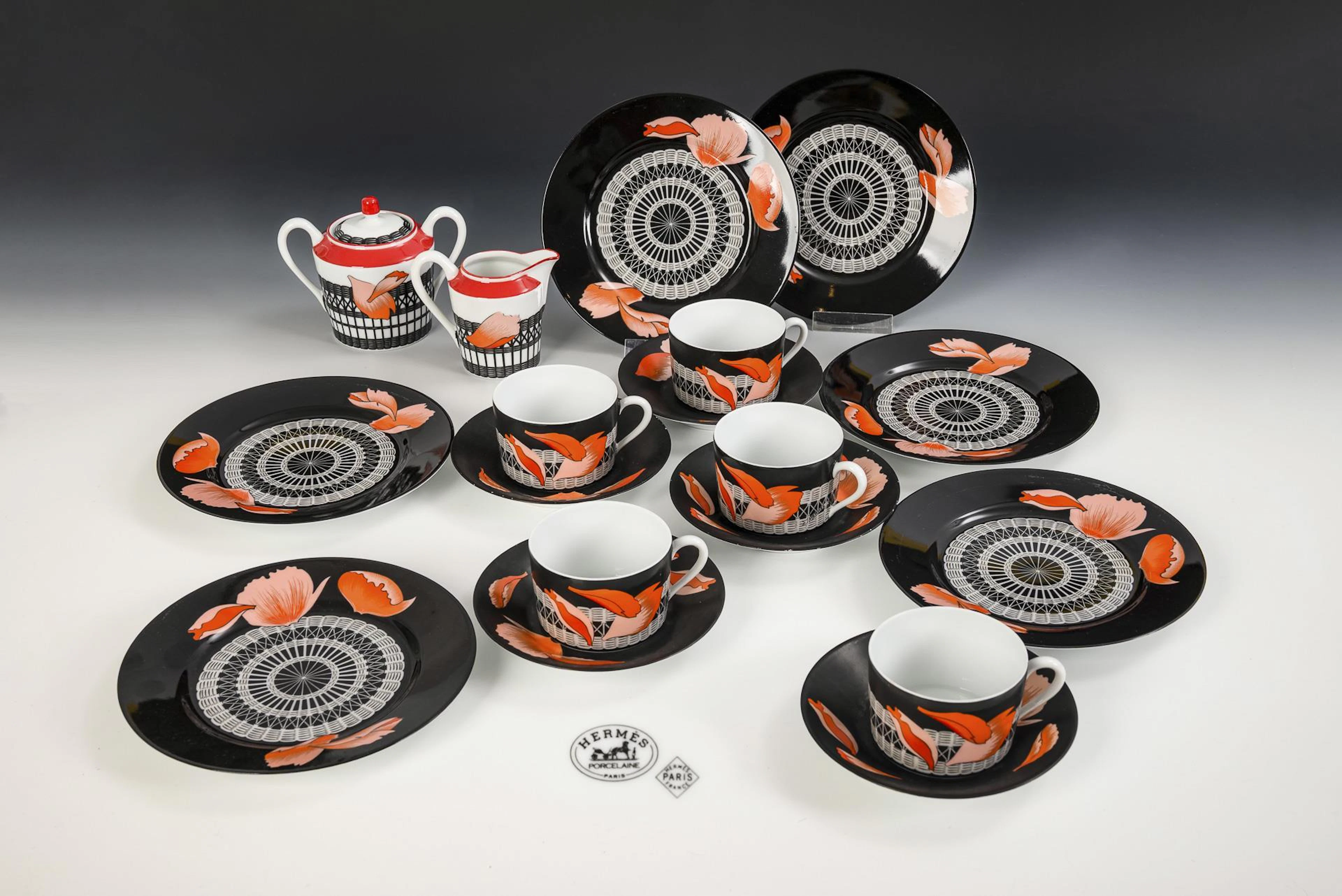 Coffee service "Les Pivoines". Hermès.