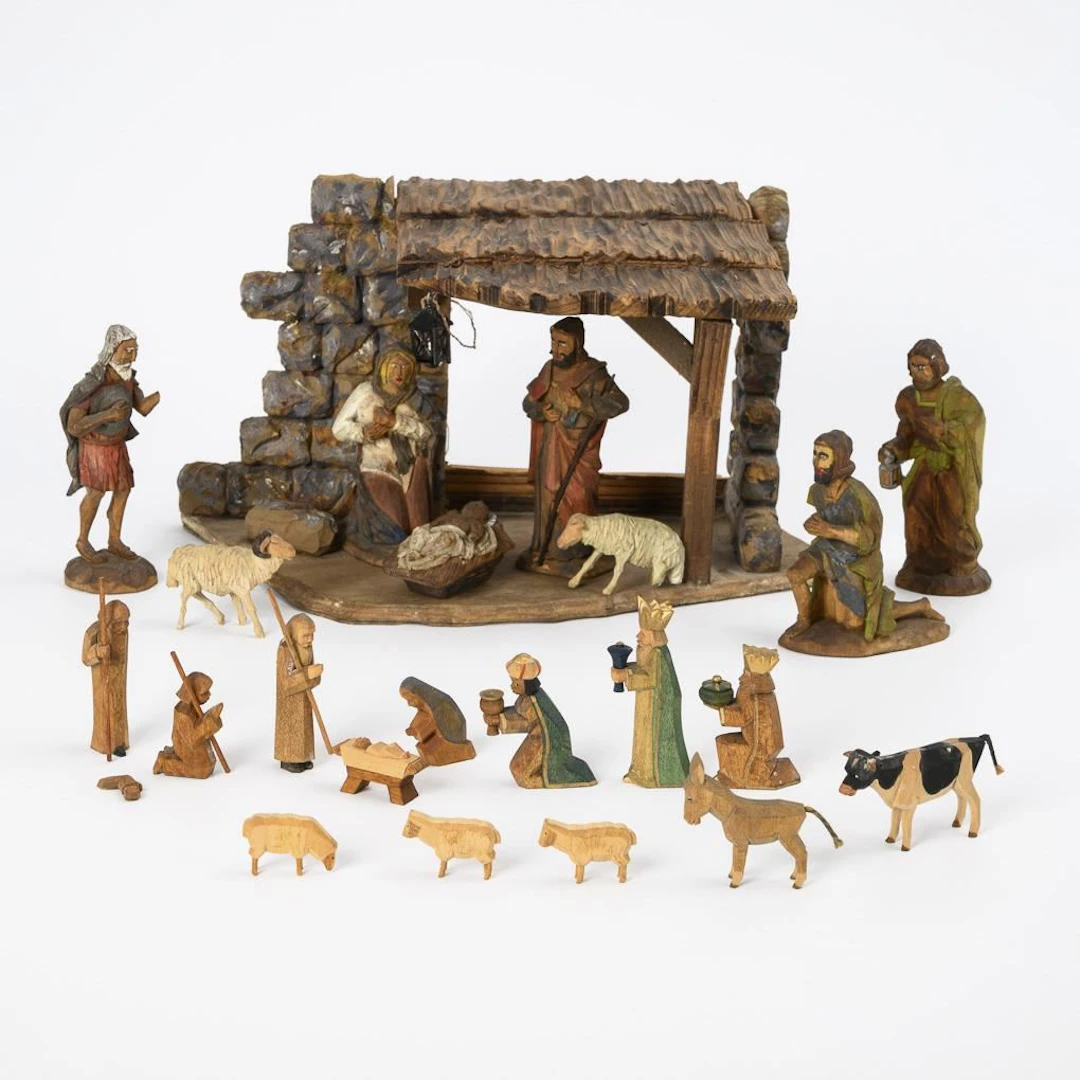 Carved Nativity Scene.