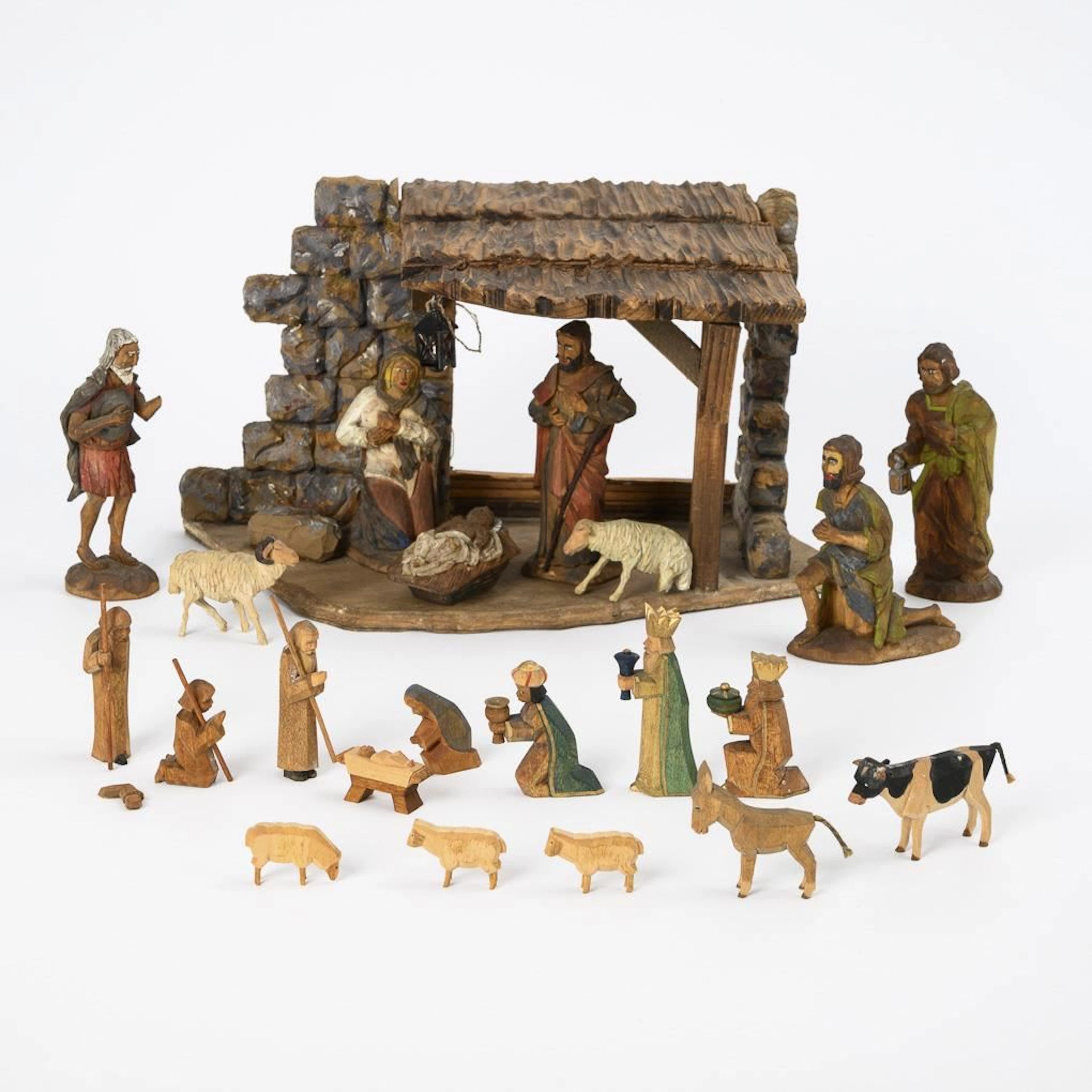 Carved Nativity Scene.