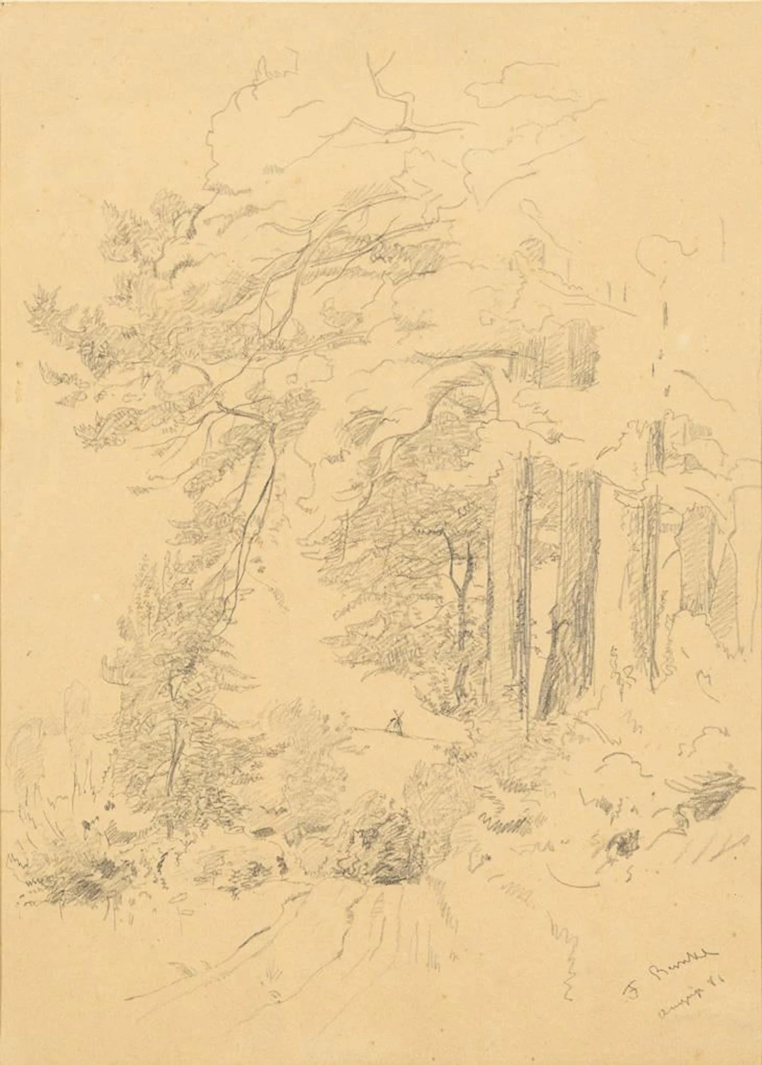 BUNKE, Franz(1857–1939), BUNKE, Franz(1857–1939), Edge of the Forest