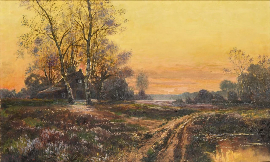 Indistinctly signed: Atmospheric Evening Landscape