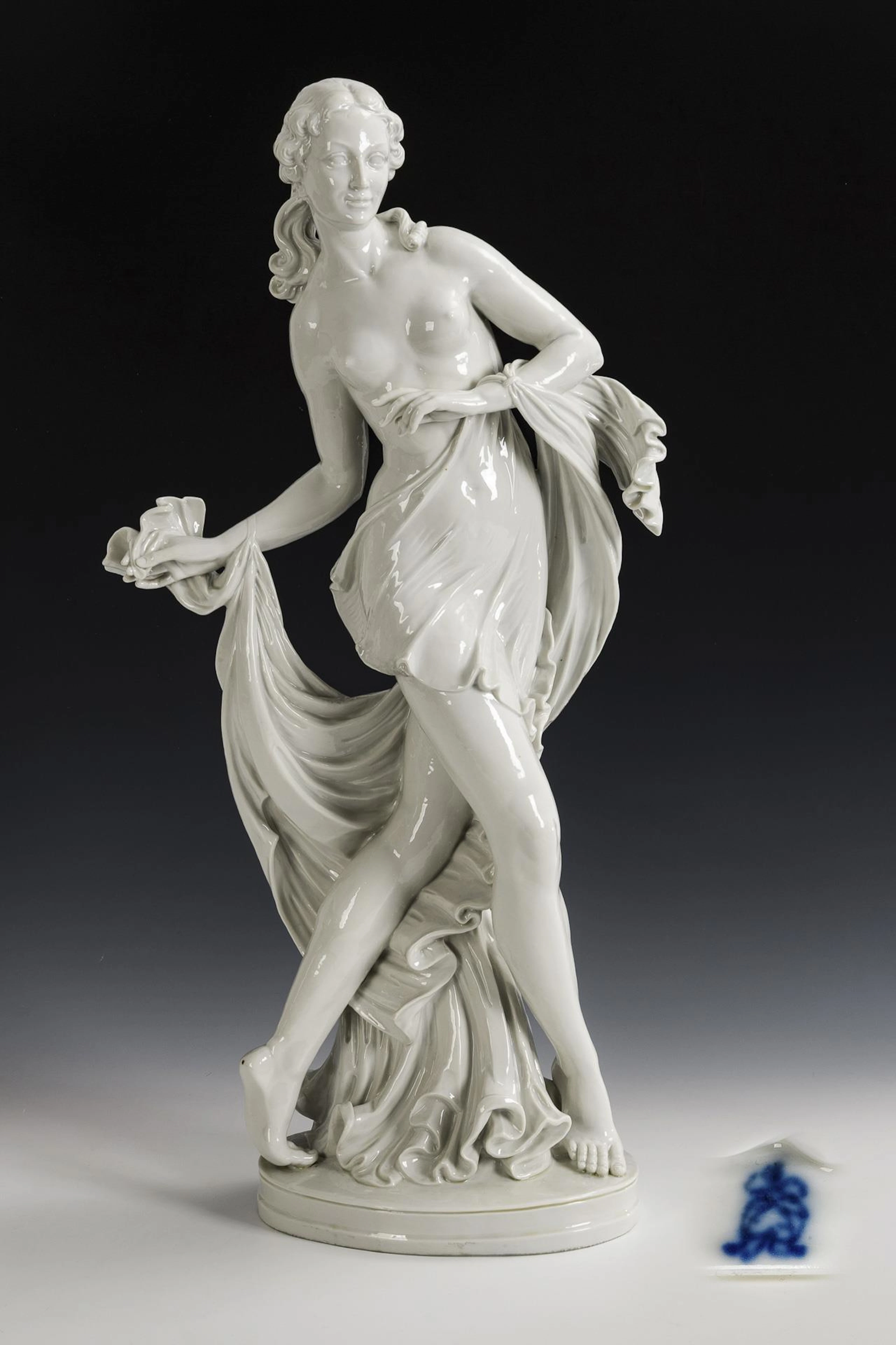 Large Art Nouveau female nude. Aelteste Volkstedter.