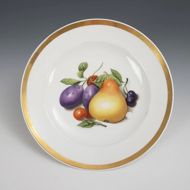 Biedermeier plate with fruit design. KPM Berlin.