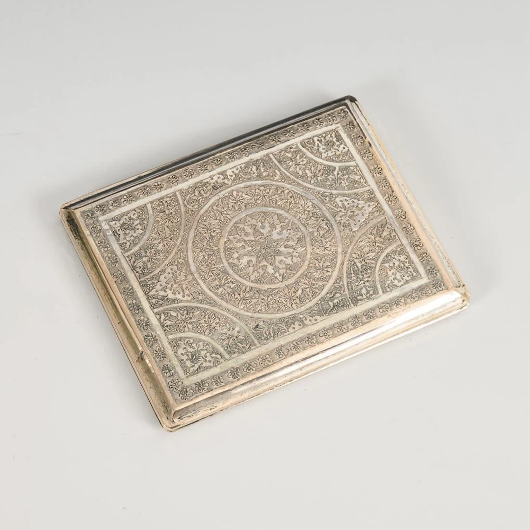 Persian cigarette case.