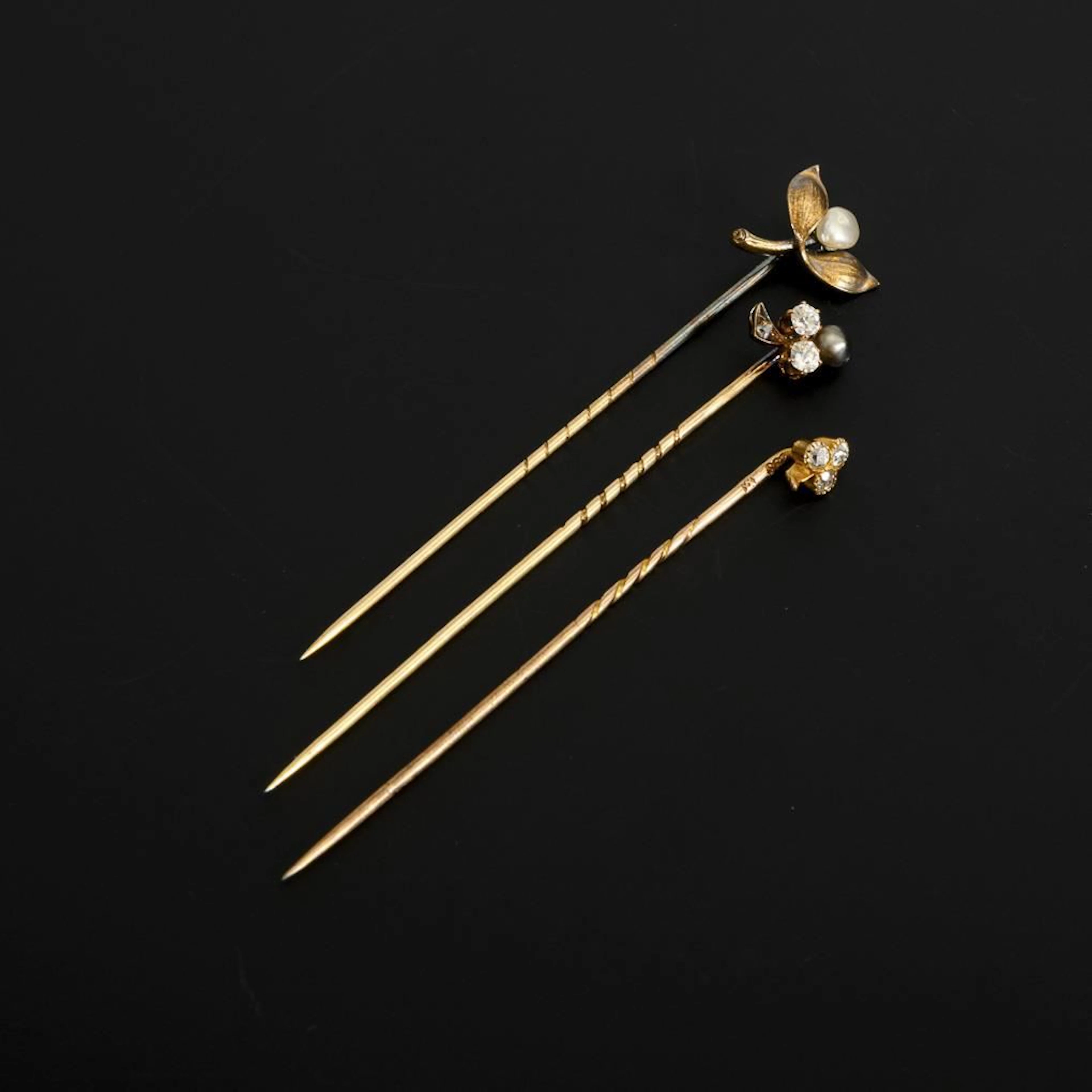 3 Art Nouveau pins.
