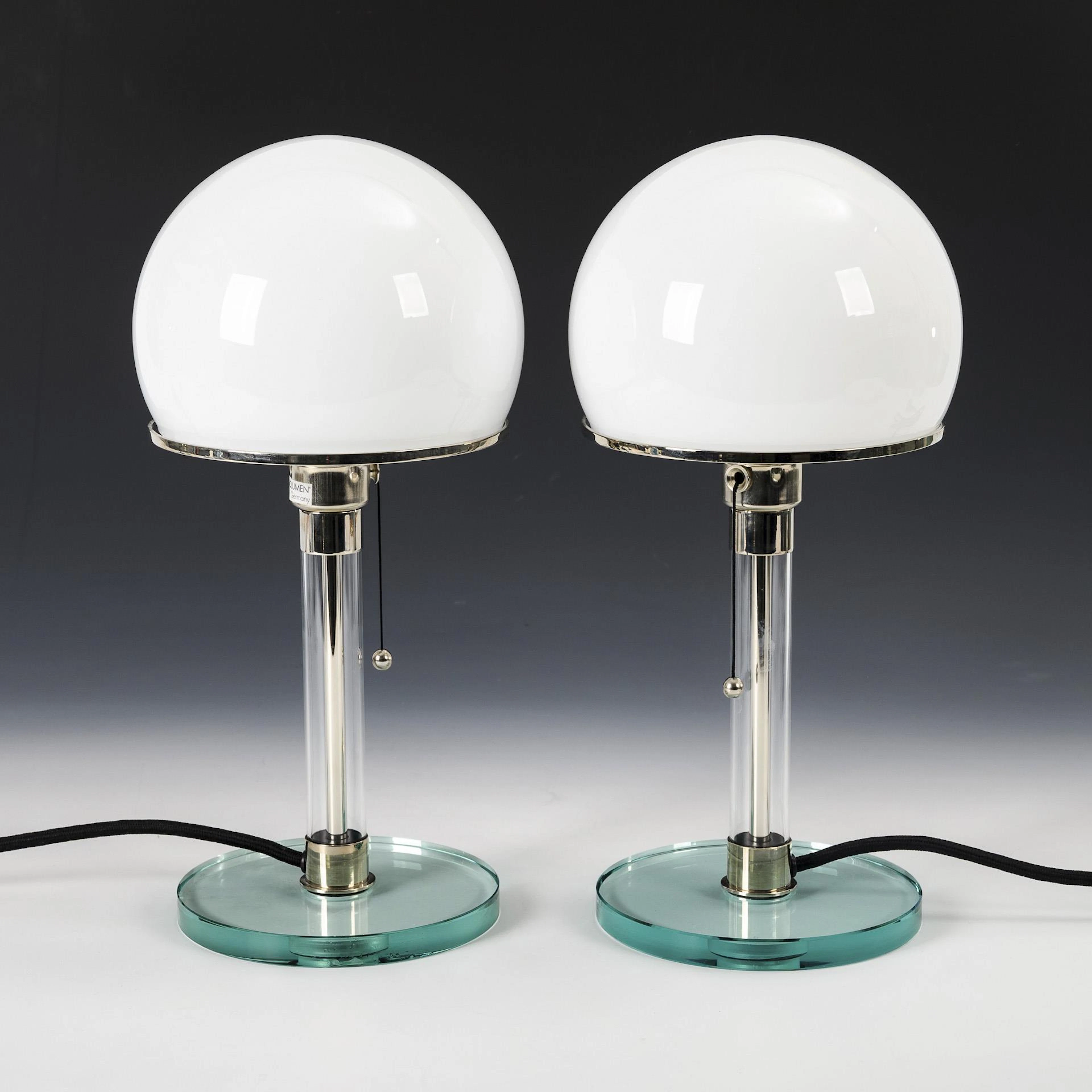 Pair of Bauhaus lamps WG 24.