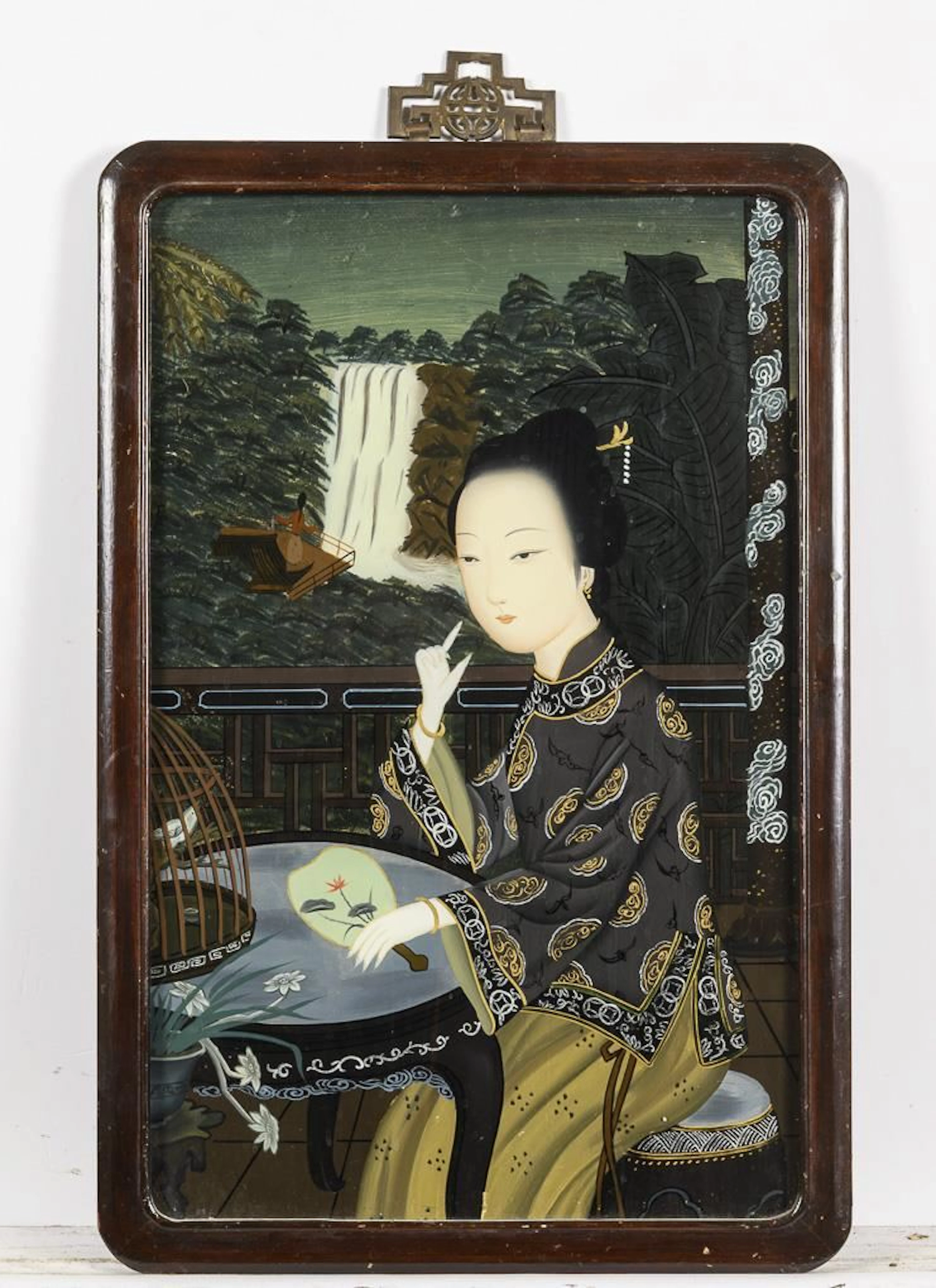 Painting on glass.