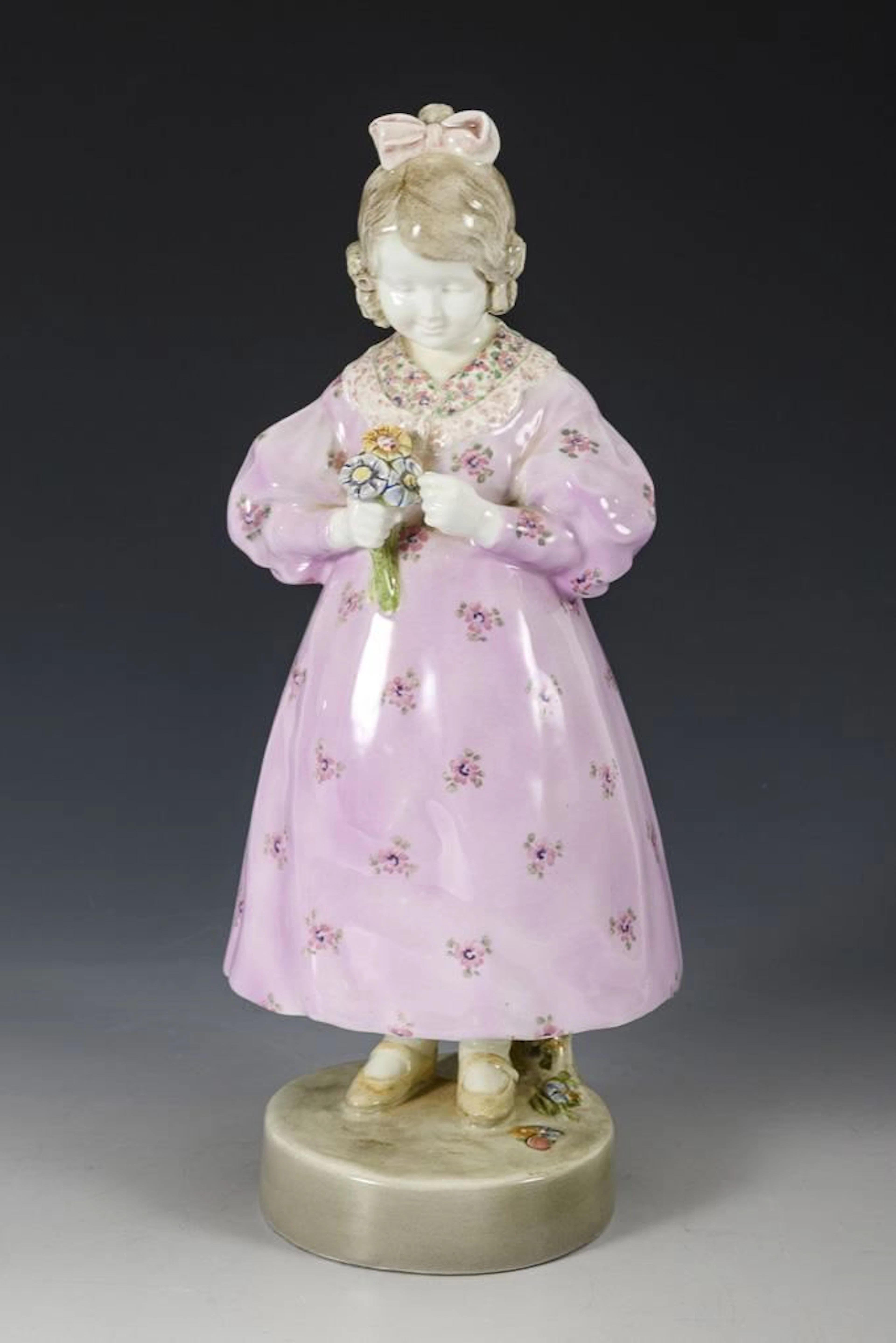 Biedermeier Girl. Vienna Manufactory Friedrich Goldscheider.