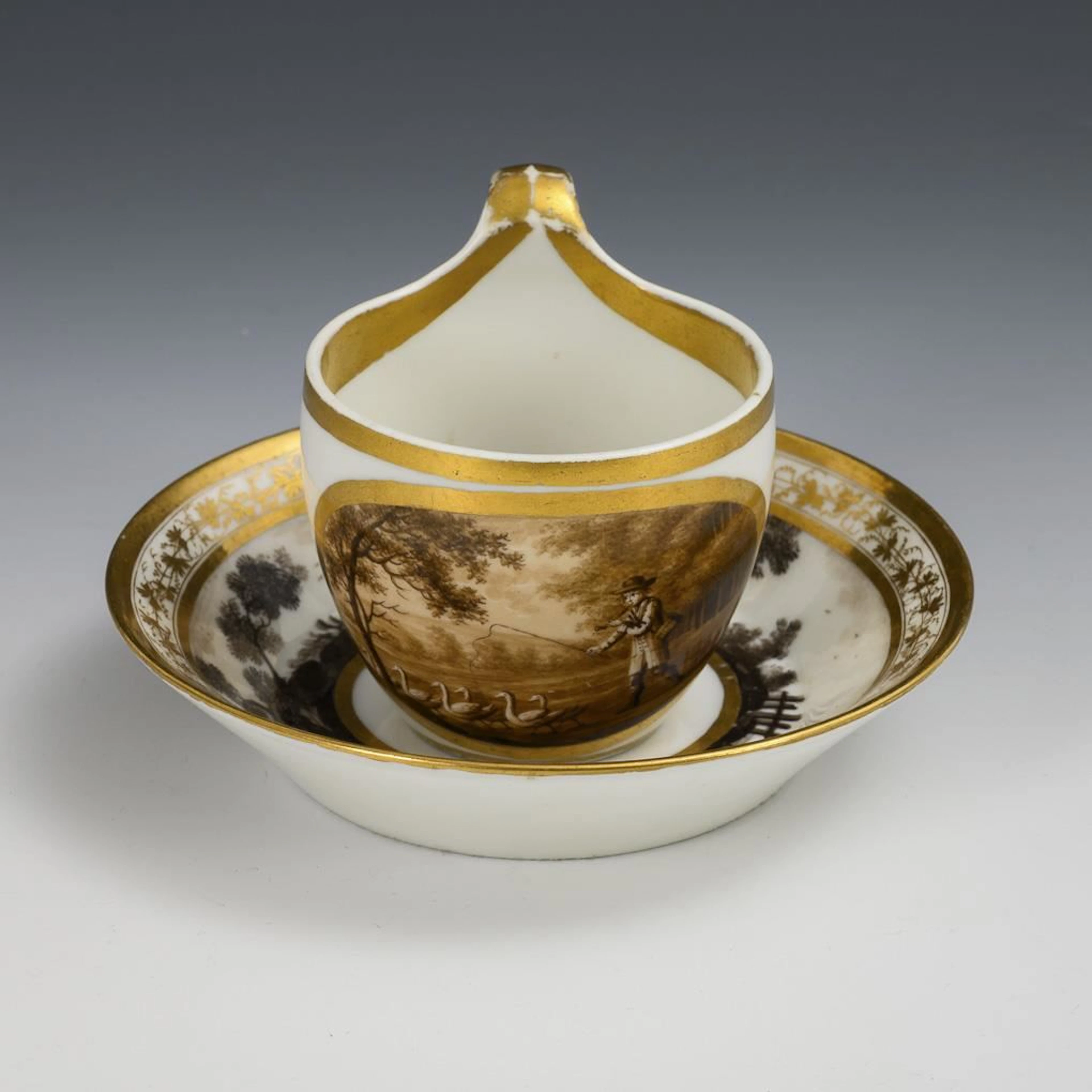 Illustrated cup: Goose Herder. Fürstenberg.