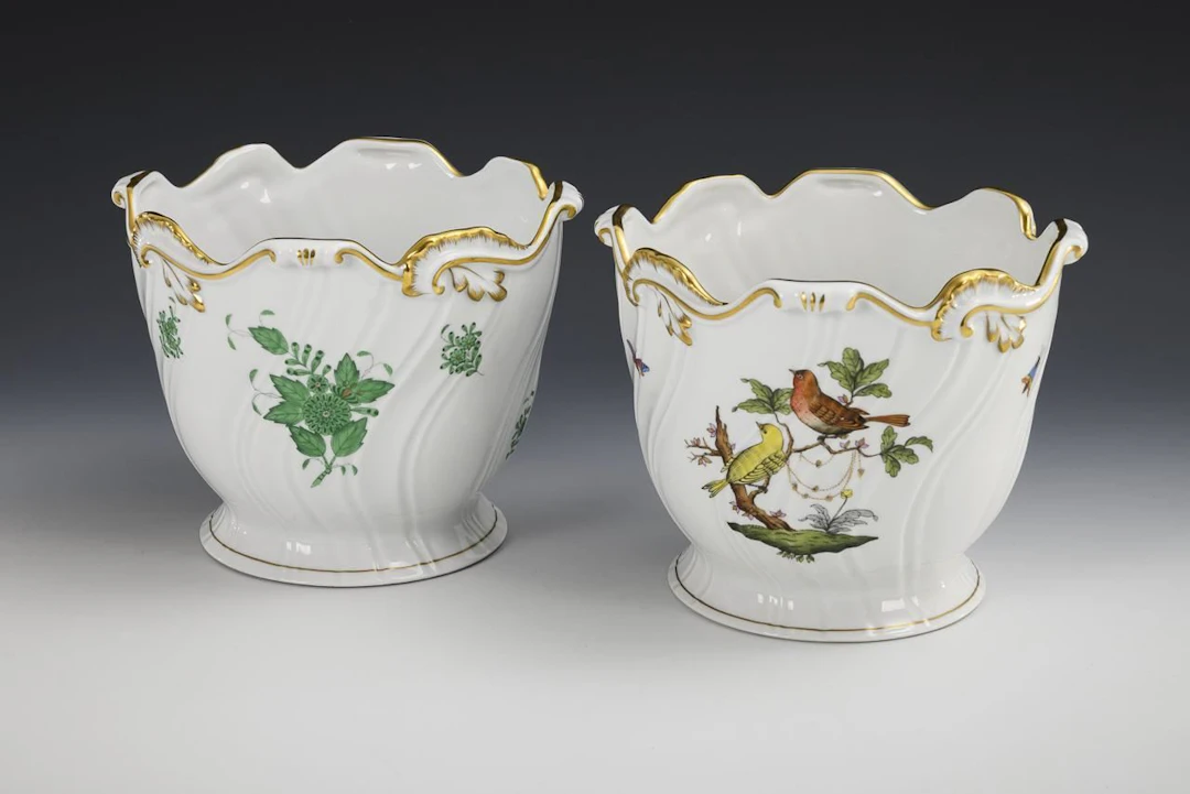 2 cachepots. Herend.