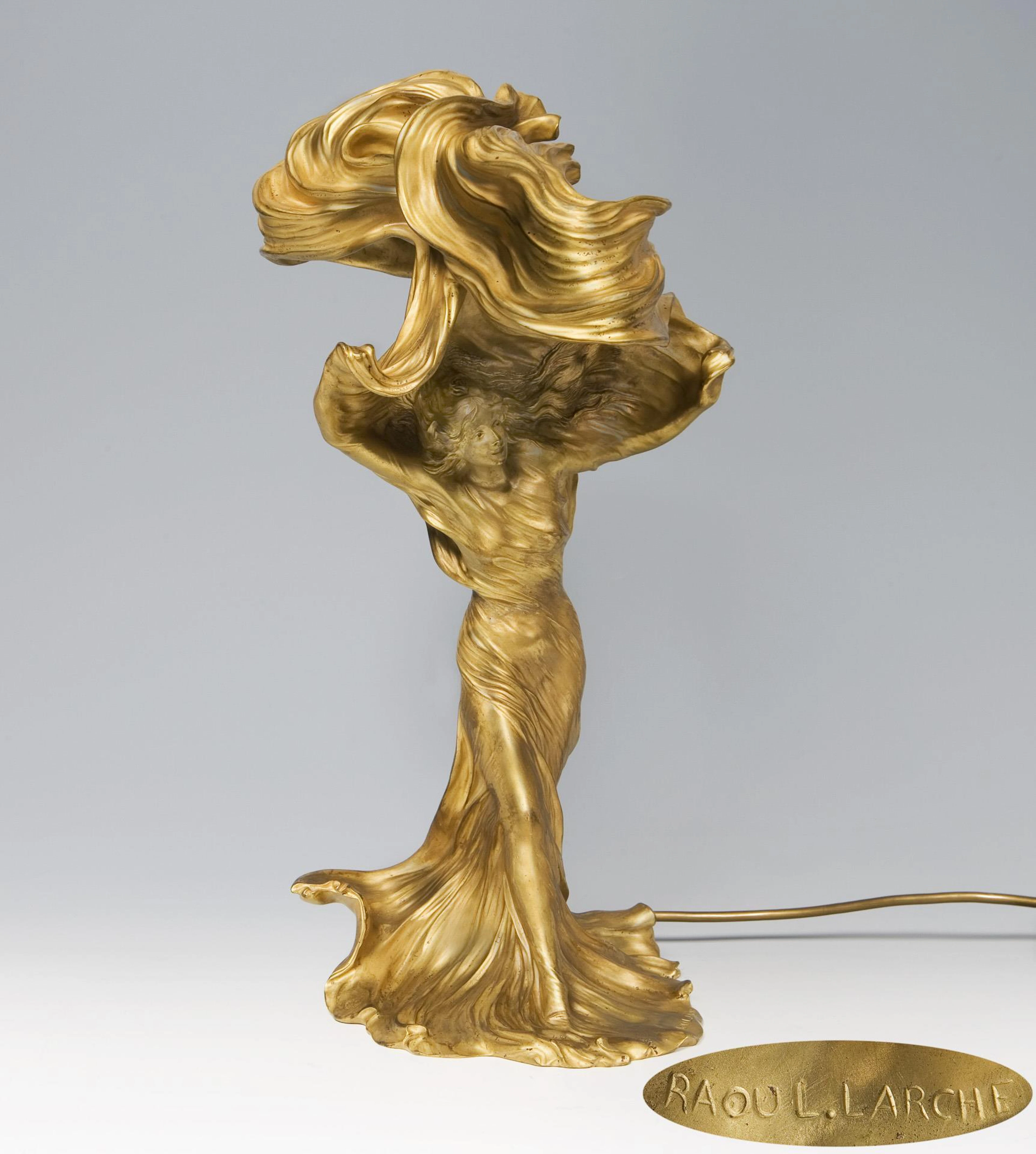 Table Lamp, Raoul Larche: La Lampe Loie Fuller.