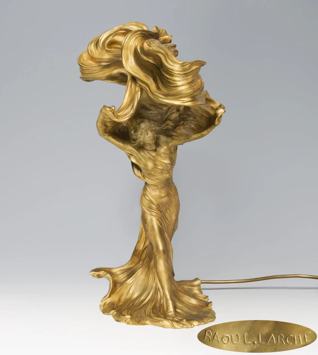 Table Lamp, Raoul Larche: La Lampe Loie Fuller.