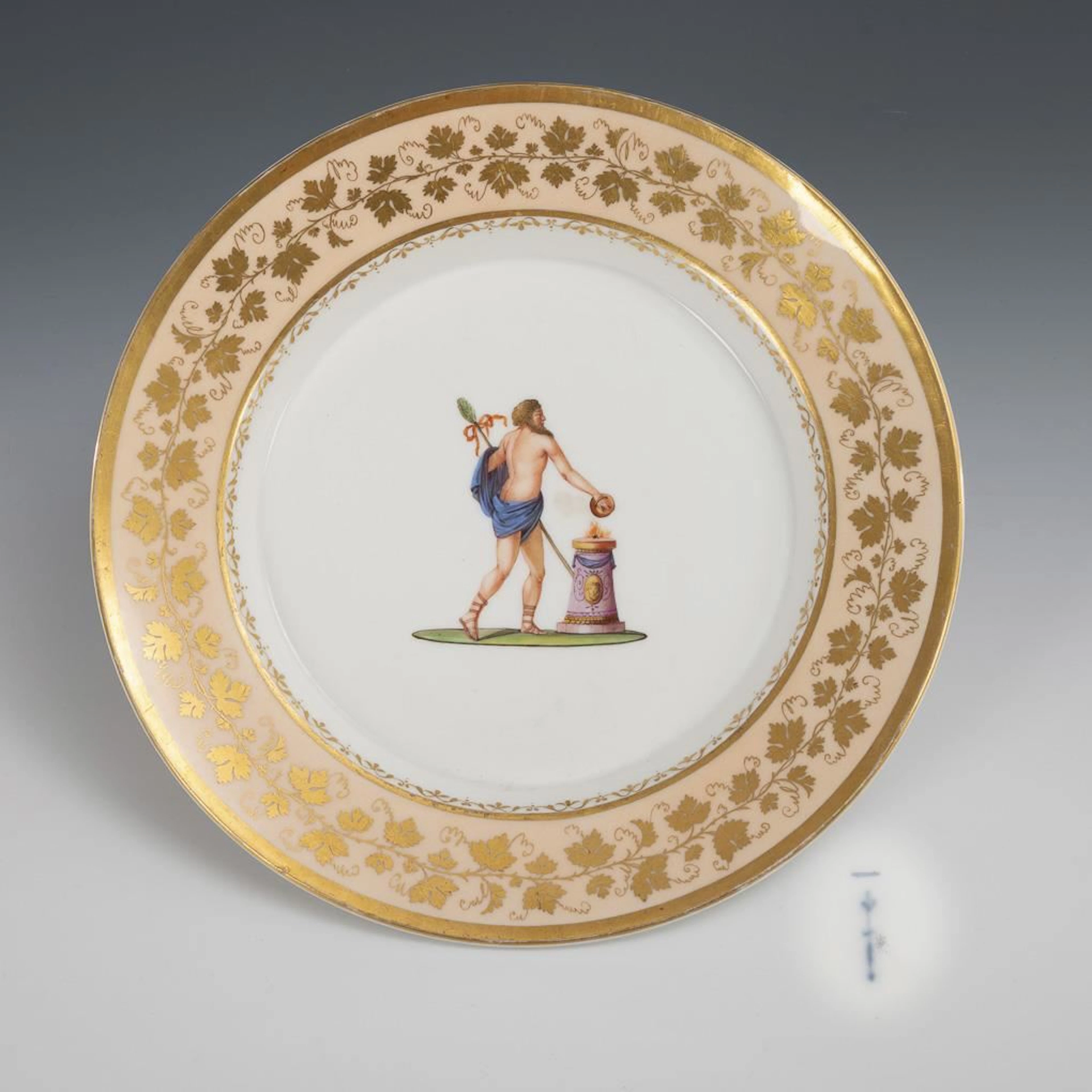 Plate with a mythological motif: Dionysus. KPM Berlin.