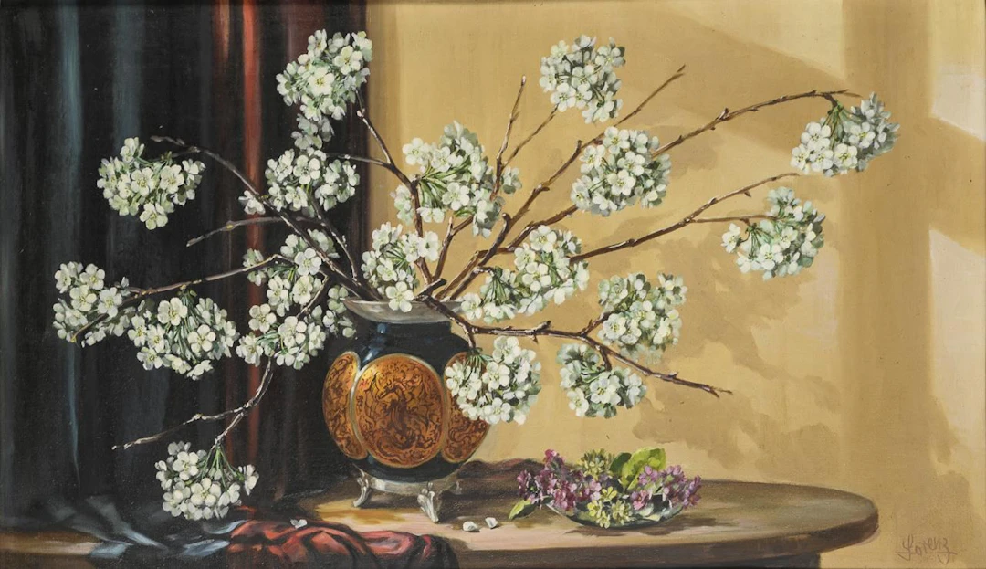 LORENZ, LORENZ, LORENZ, Still Life with Flowering Branches