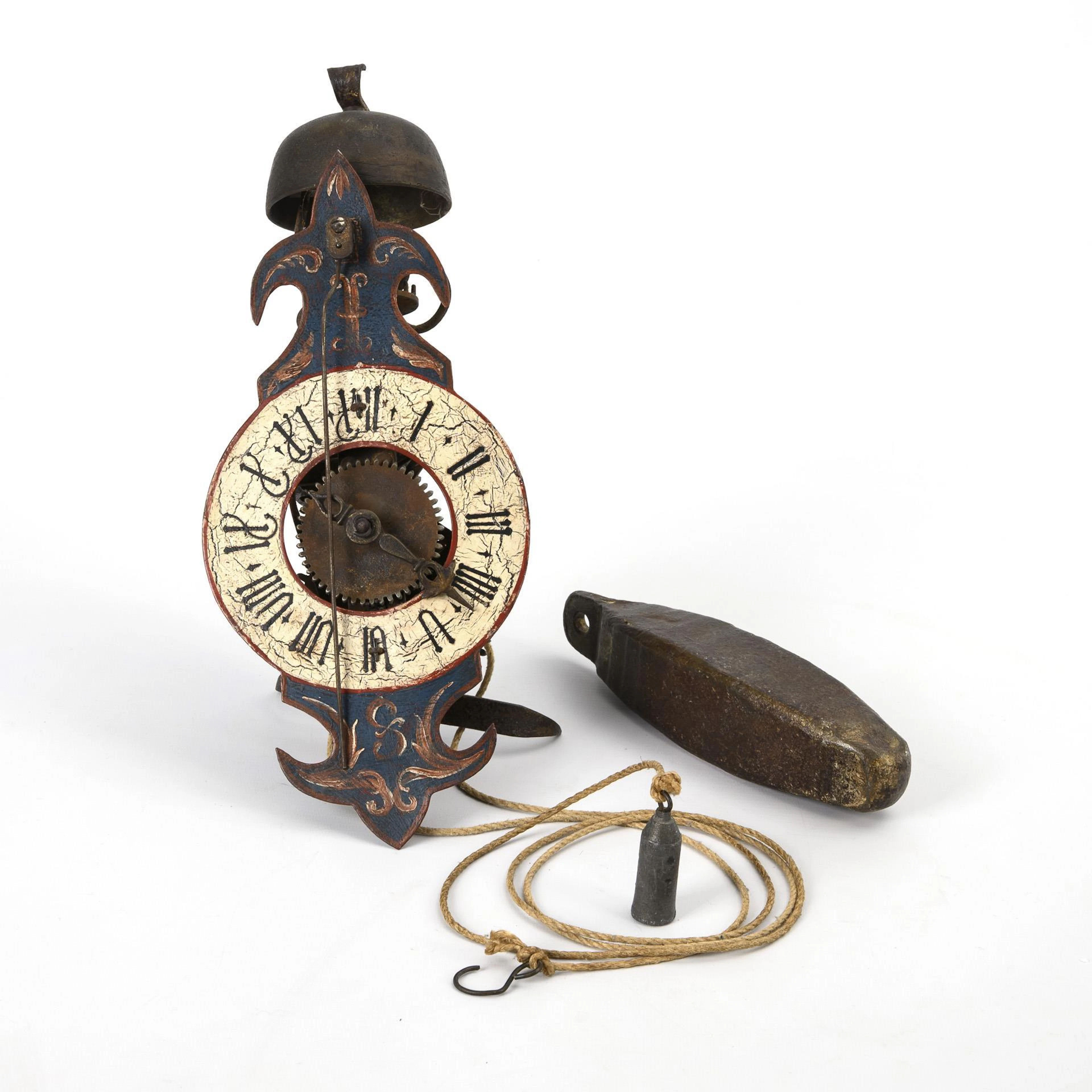 Late Baroque wheel clock.