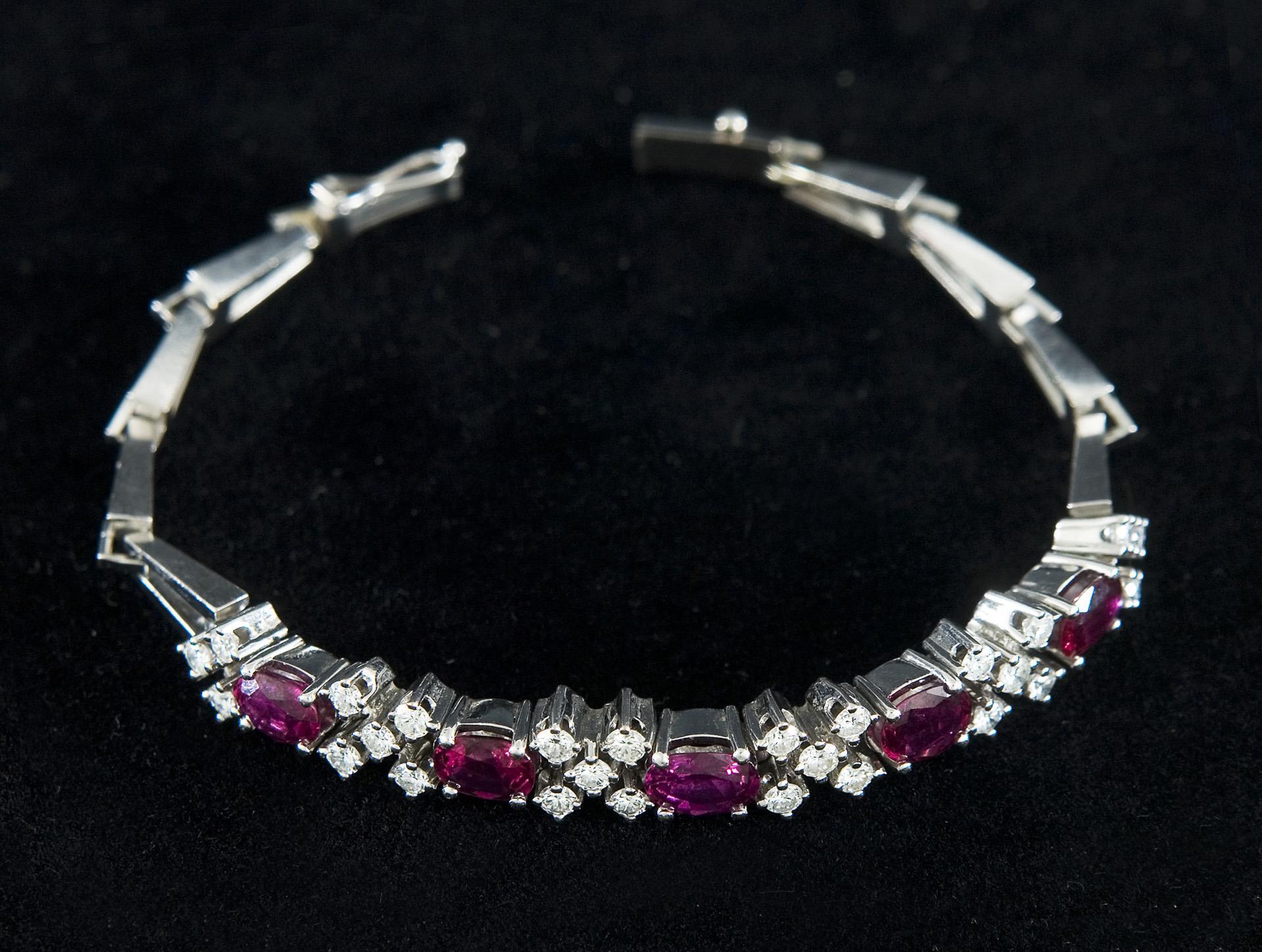 Ruby diamond bracelet.