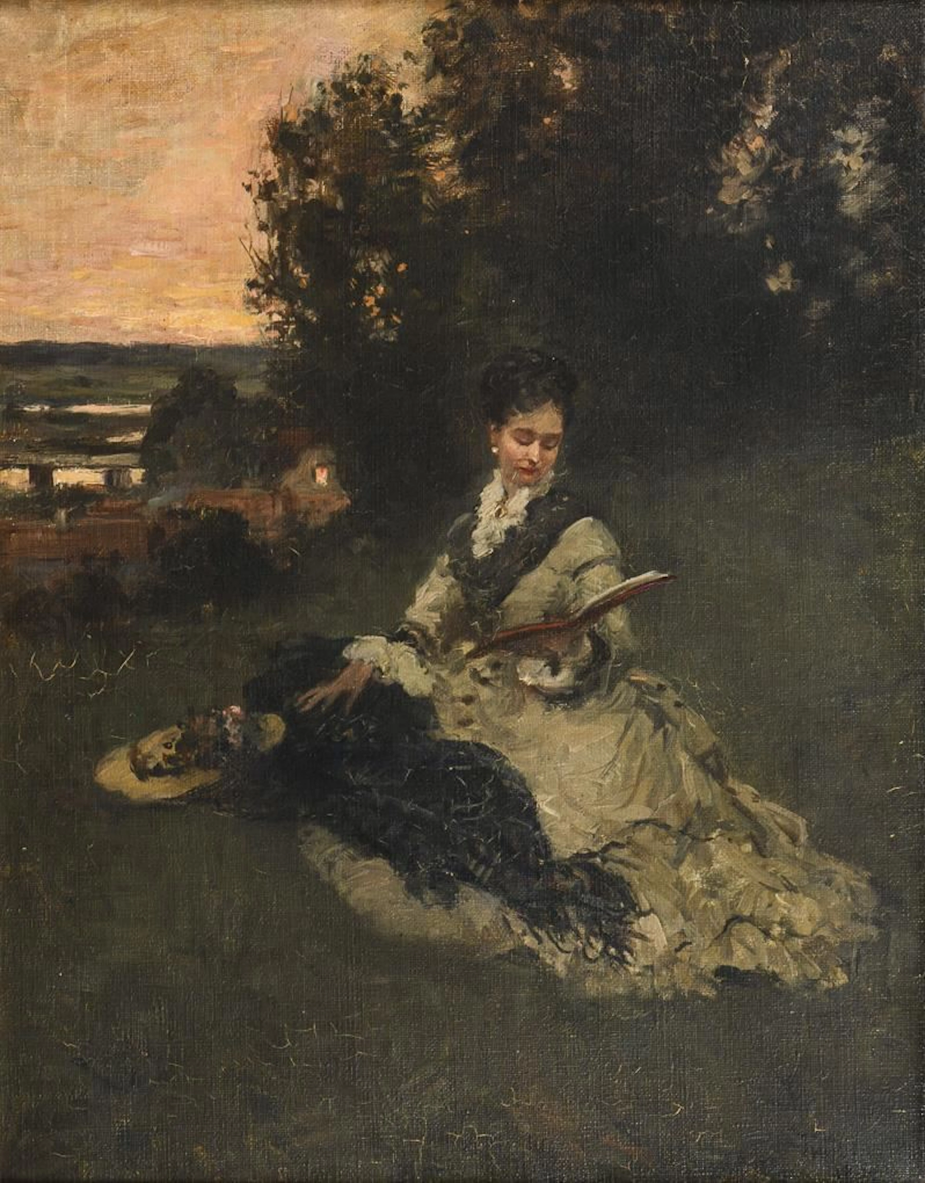 Indistinctly signed: Lady Reading