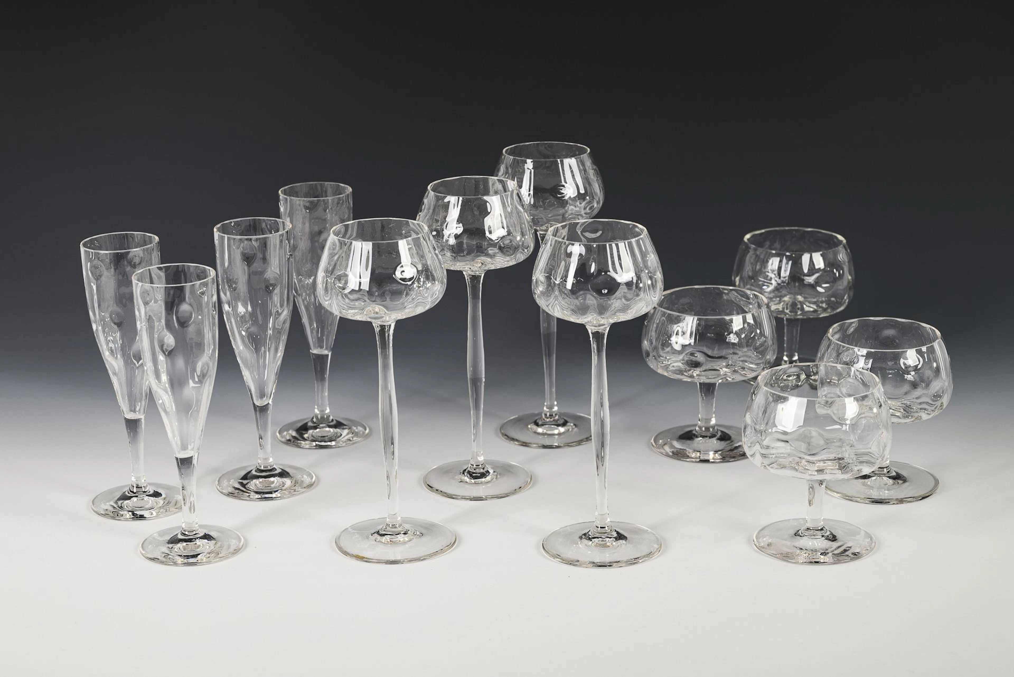 4+4+4 Art Nouveau goblets "Meteor". Meyr's nephew.