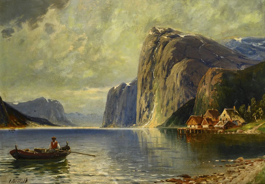 BERTOLD, Carl(* 1870), BERTOLD, Carl(* 1870), BERTOLD, Carl, Fjord Landscape