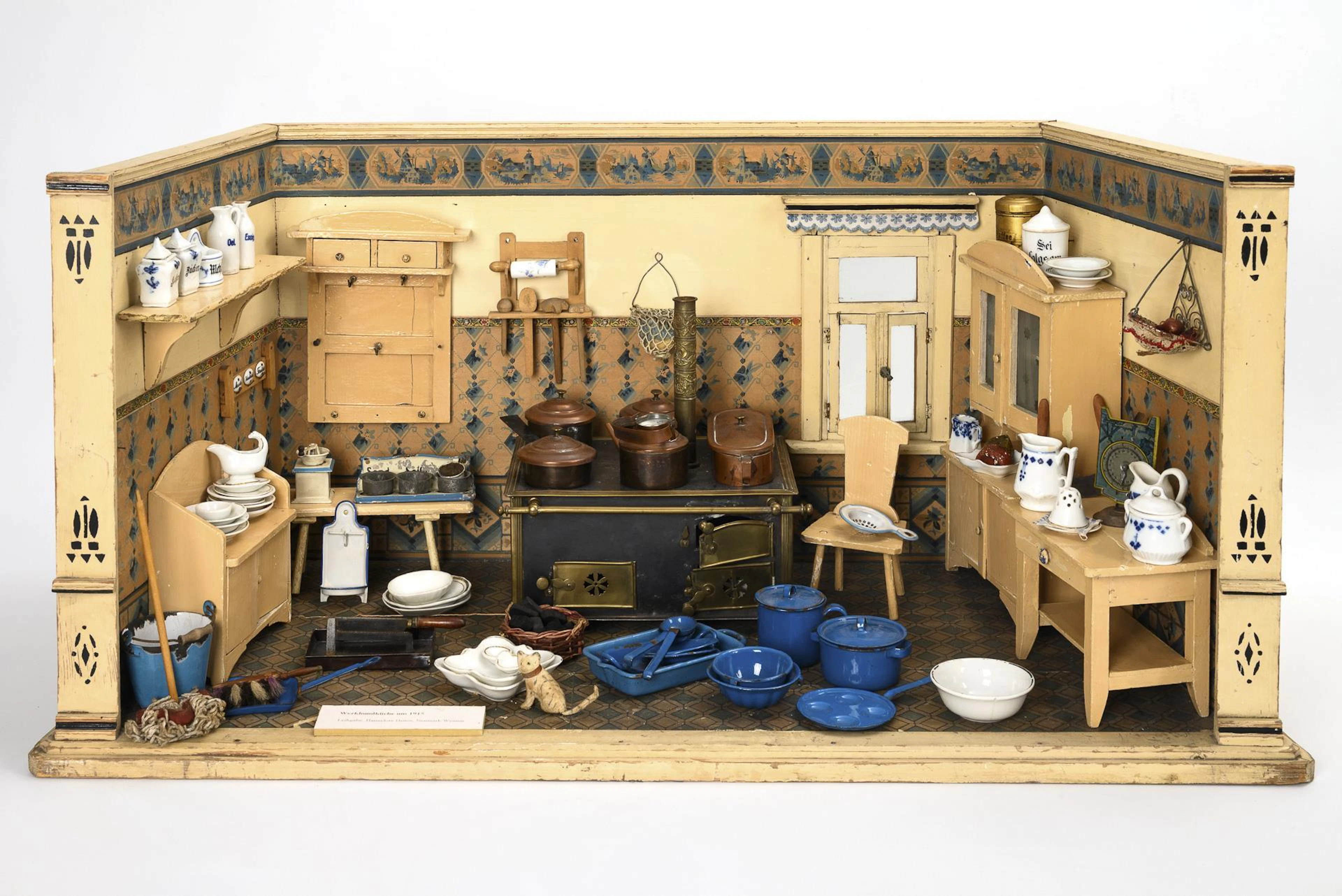 Large doll's kitchen with stove.
