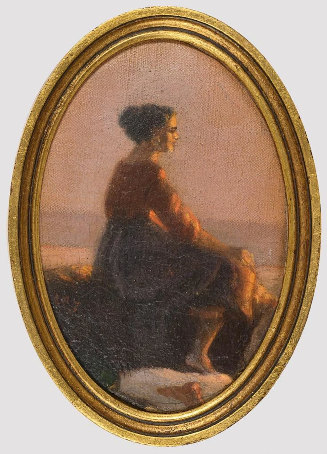 Monogramist: Seated Woman in the Evening Sun