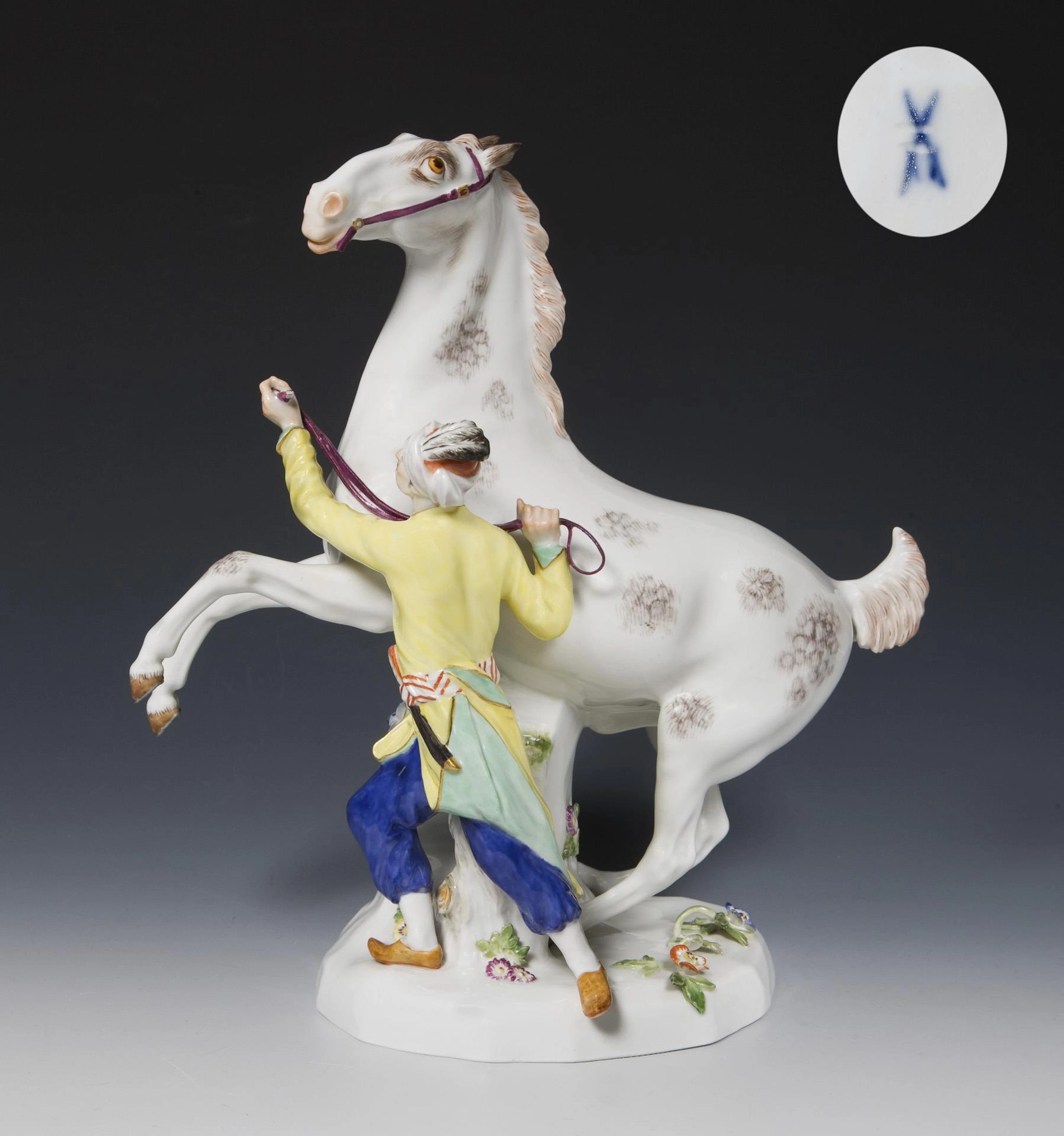 Turk with horse. Meissen.