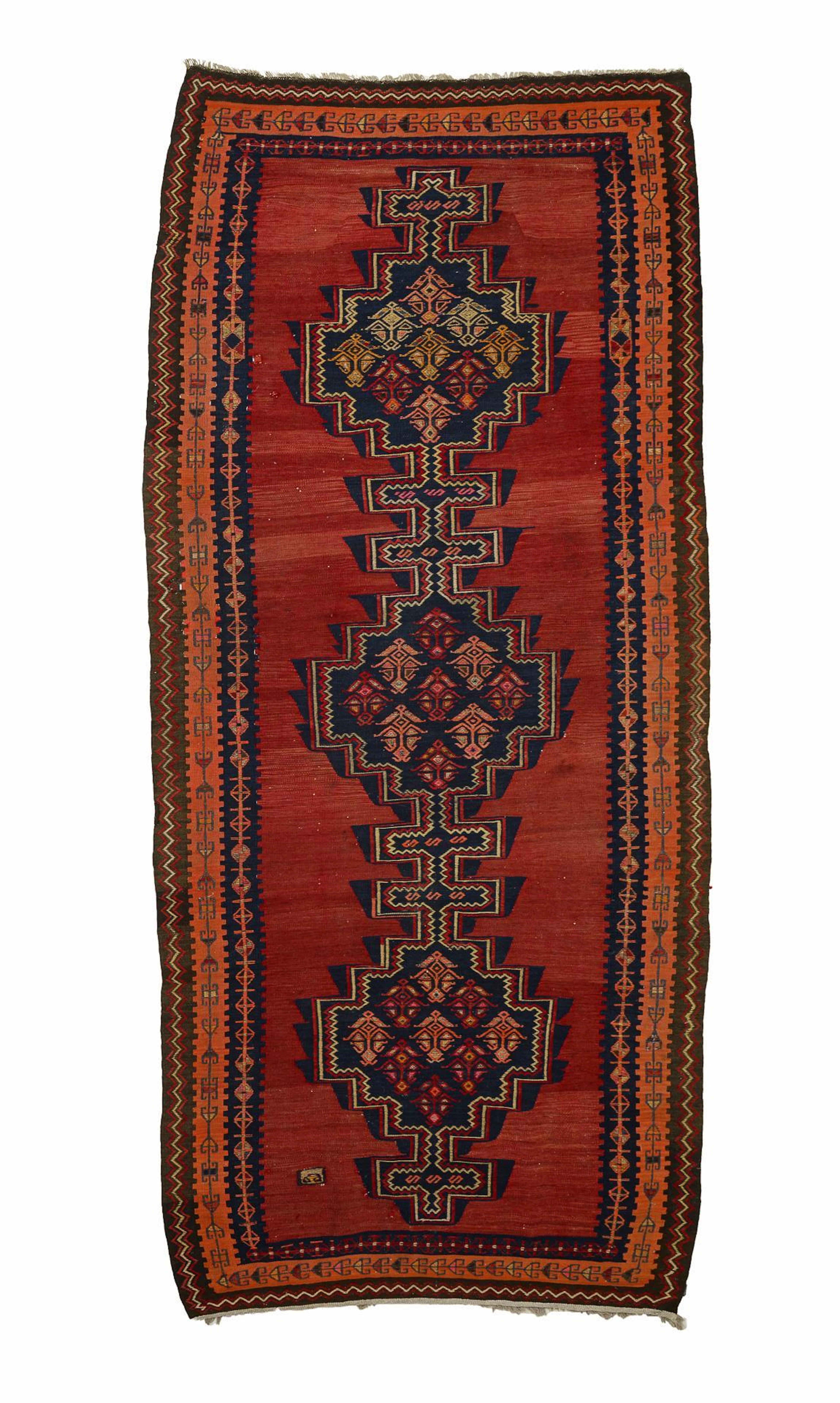 Kelim gallery with bar medallion.