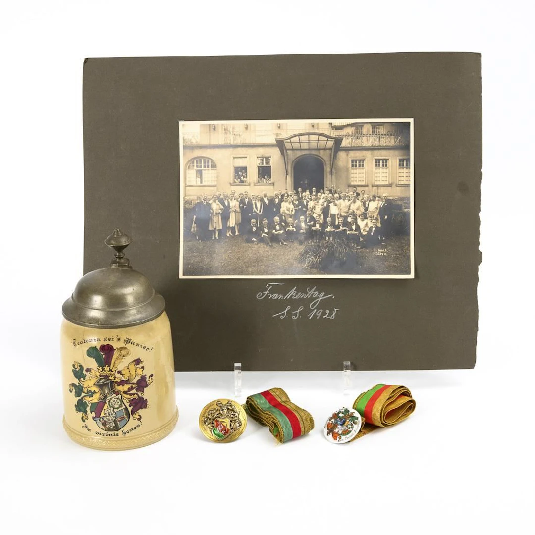 Franconia Jena and Teutonia Gießen: 2 volumes featuring badges, photos