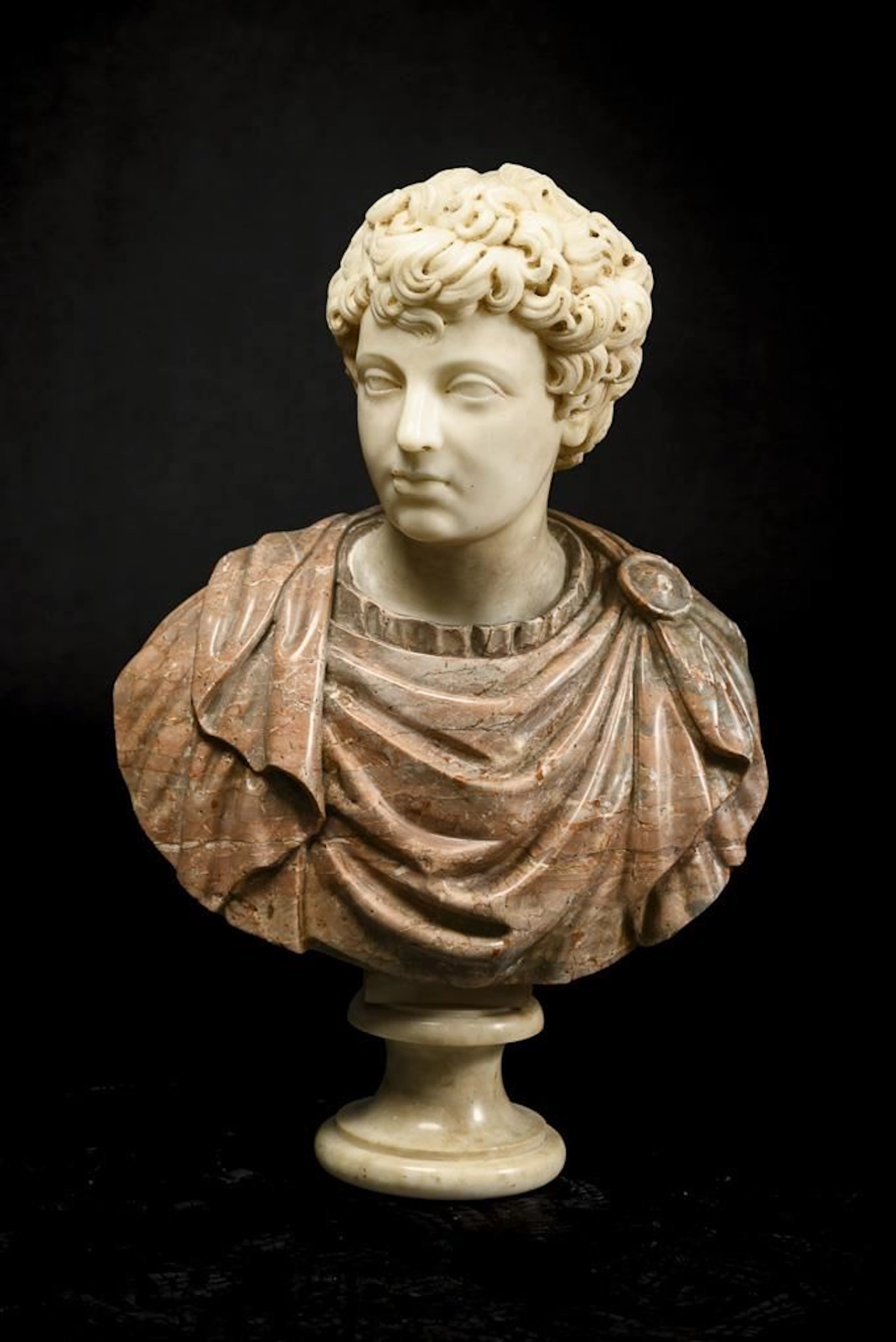 Marble bust of a young Roman