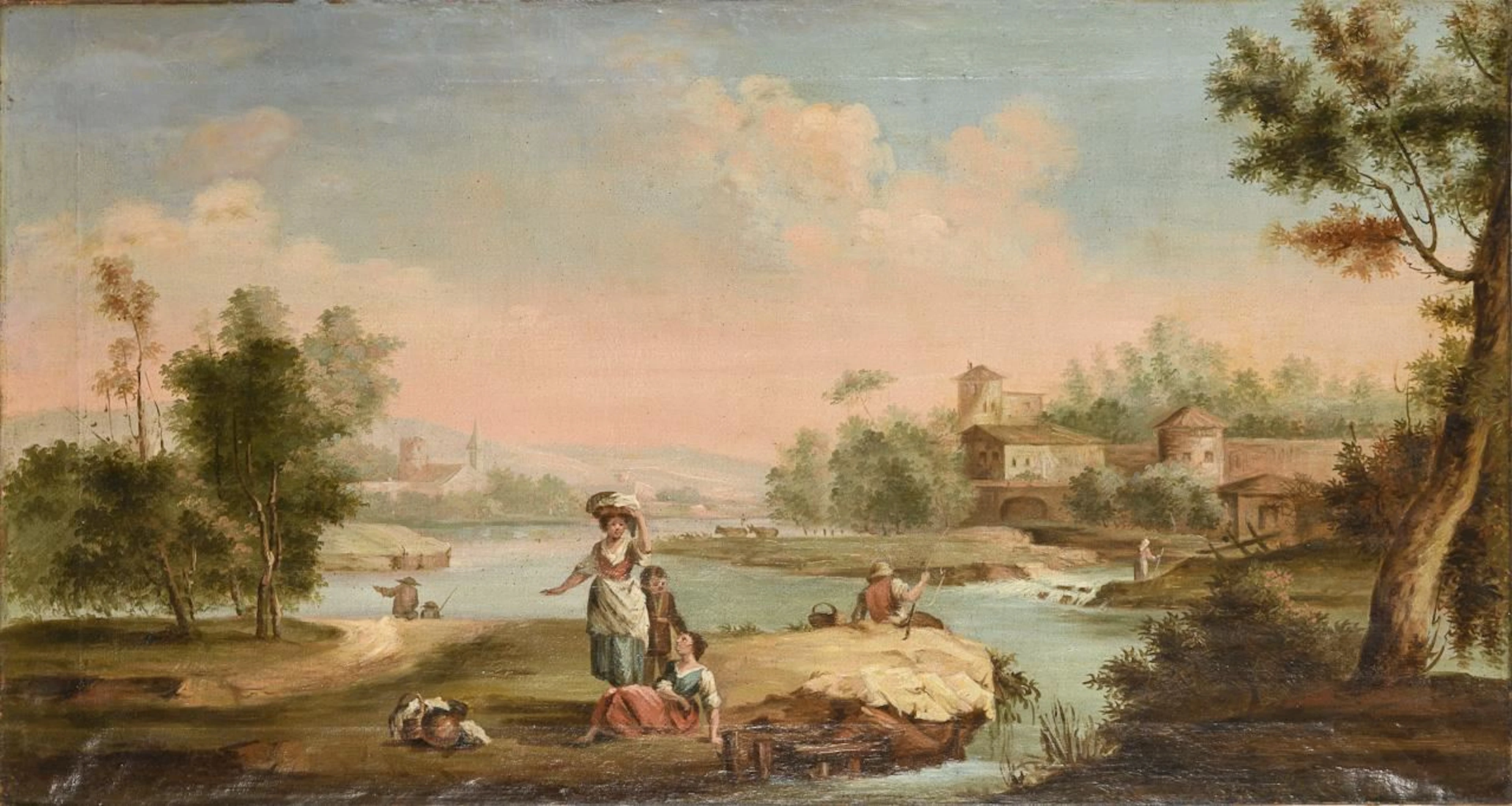 Supraporte with a French genre scene
