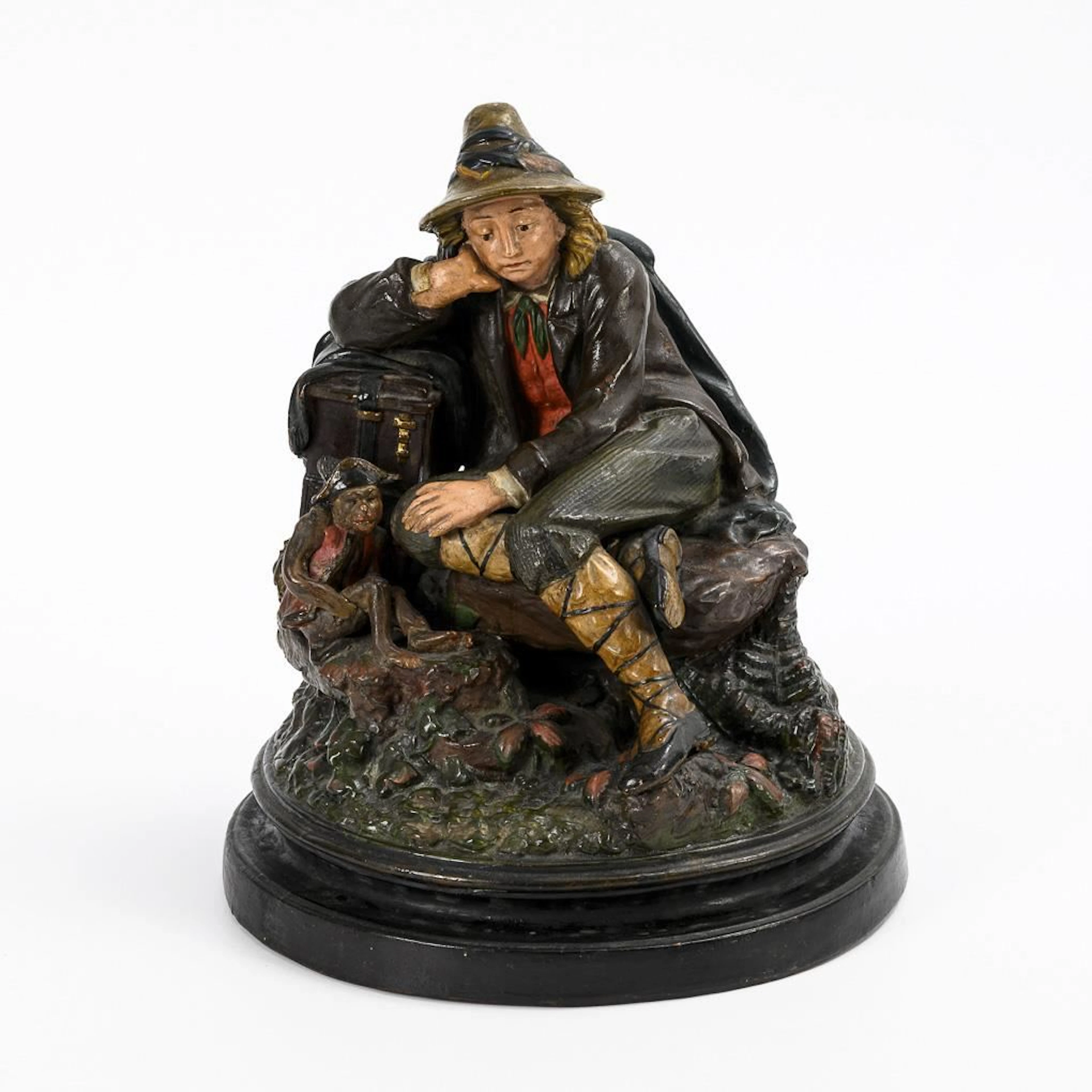 Group of figures: Traveling Musician with a Little Monkey.