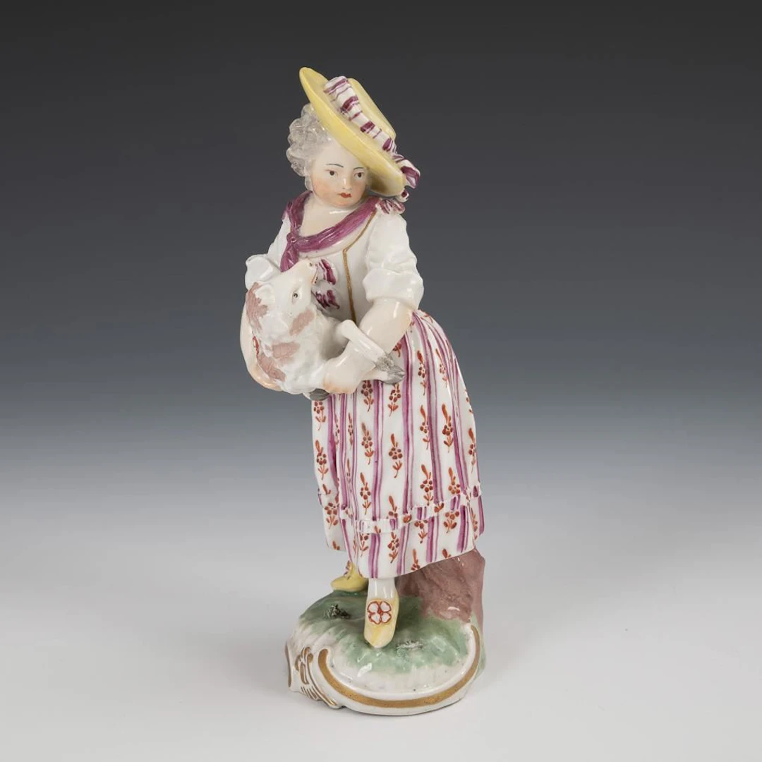 Girl with a Lamb. Frankenthal.