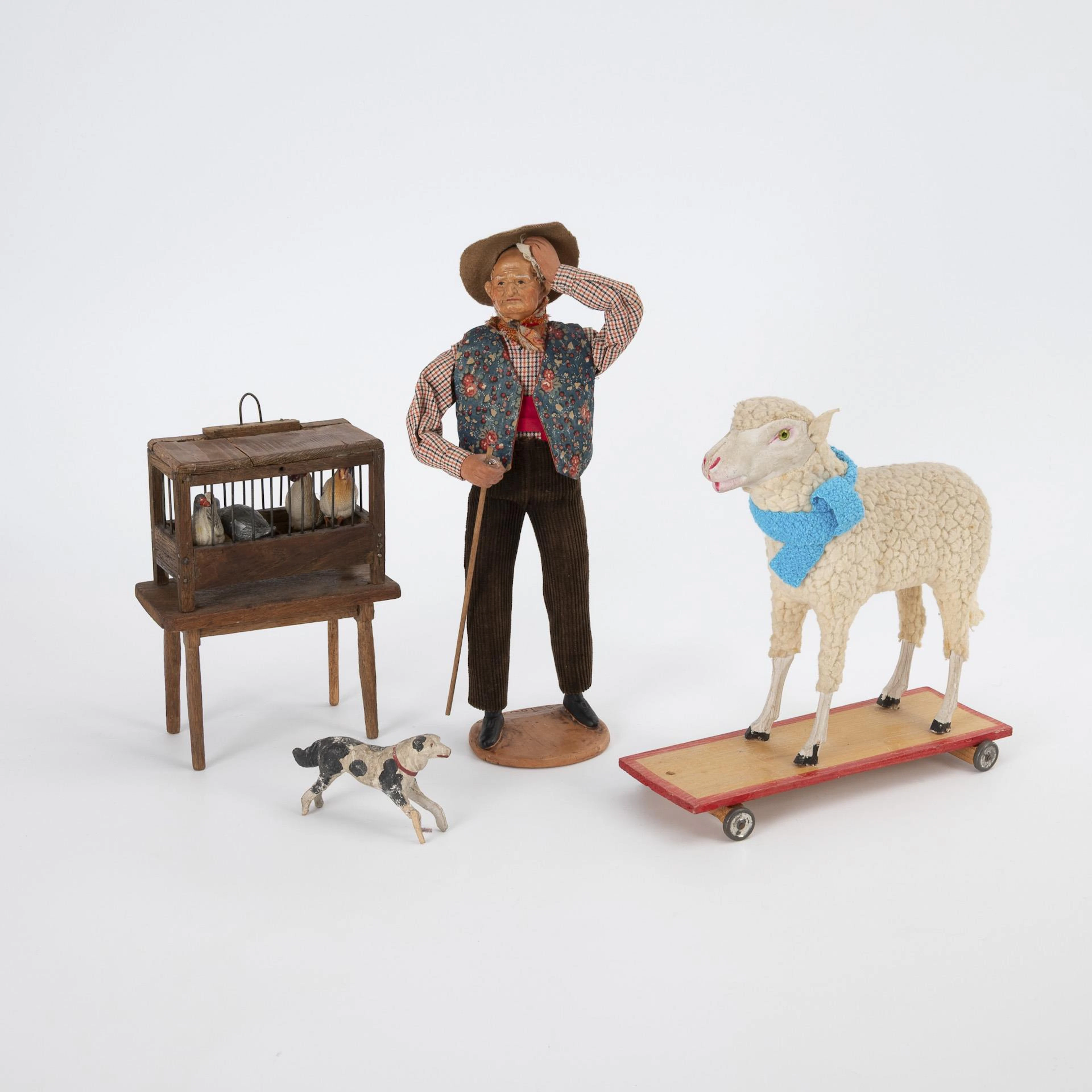5-piece set with sheep on wheel plate.