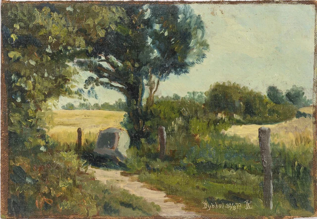 Indistinctly signed: Sunny Landscape
