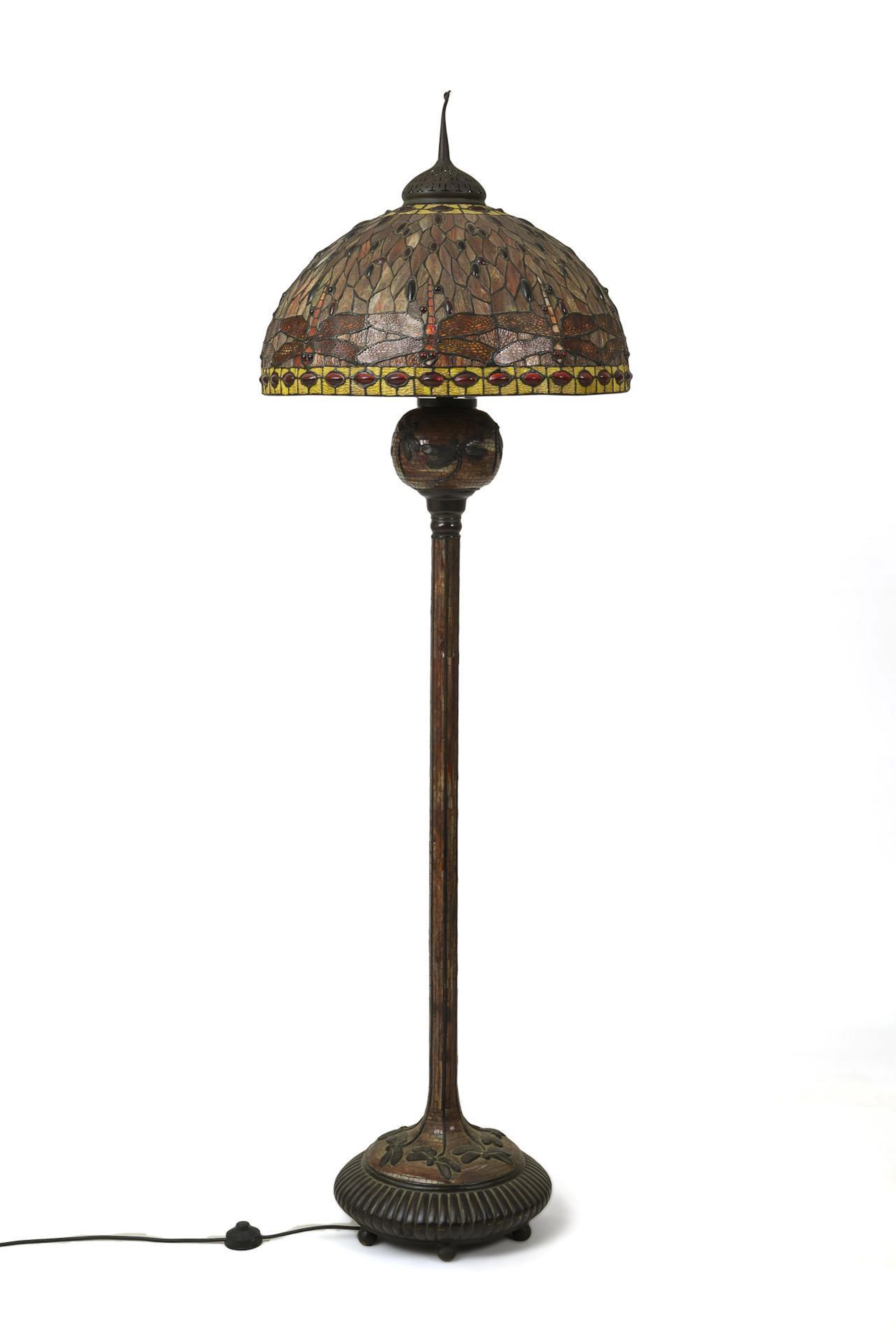 Large floor lamp in Tiffany style.