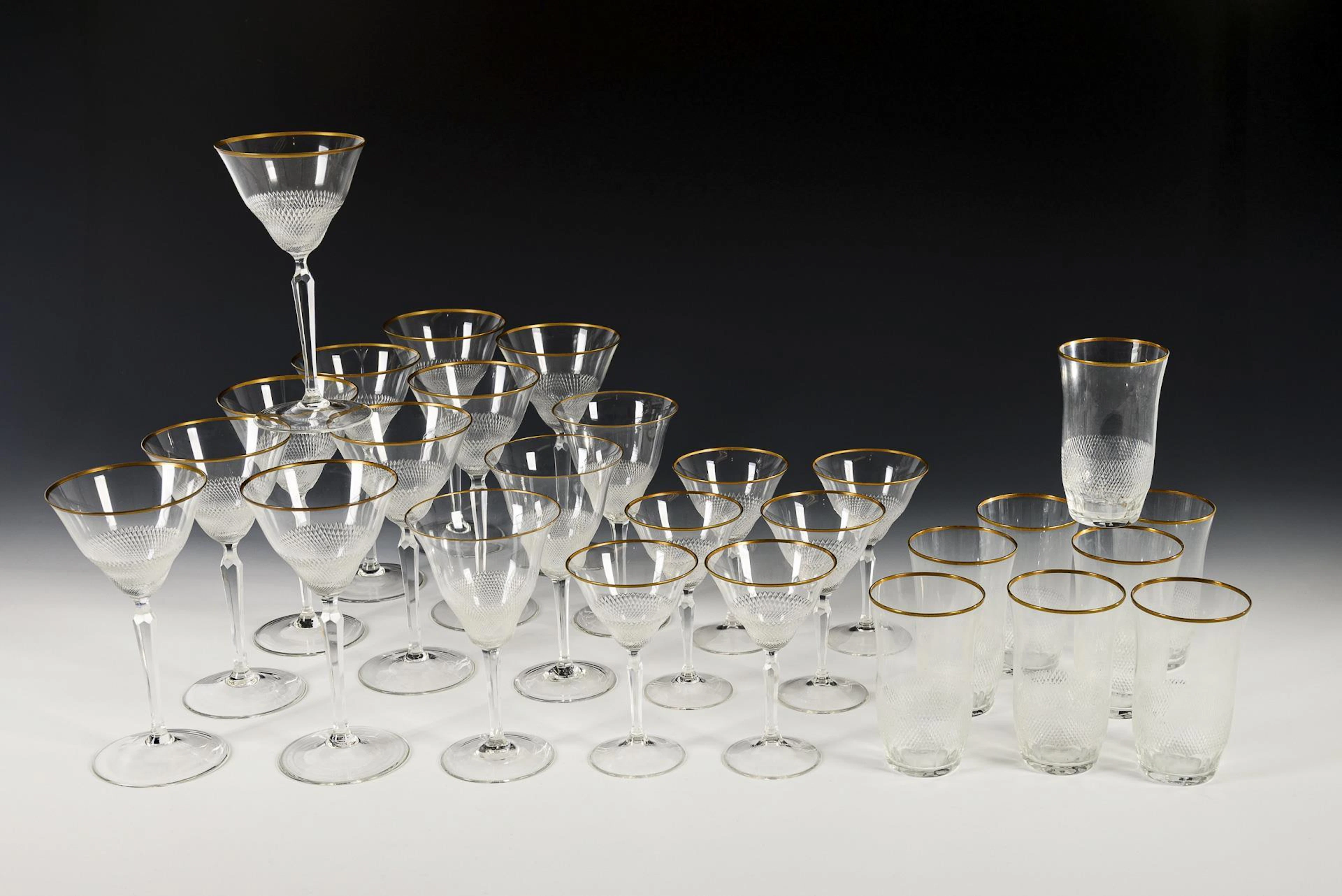 Glass service "Lloyd". Moser.