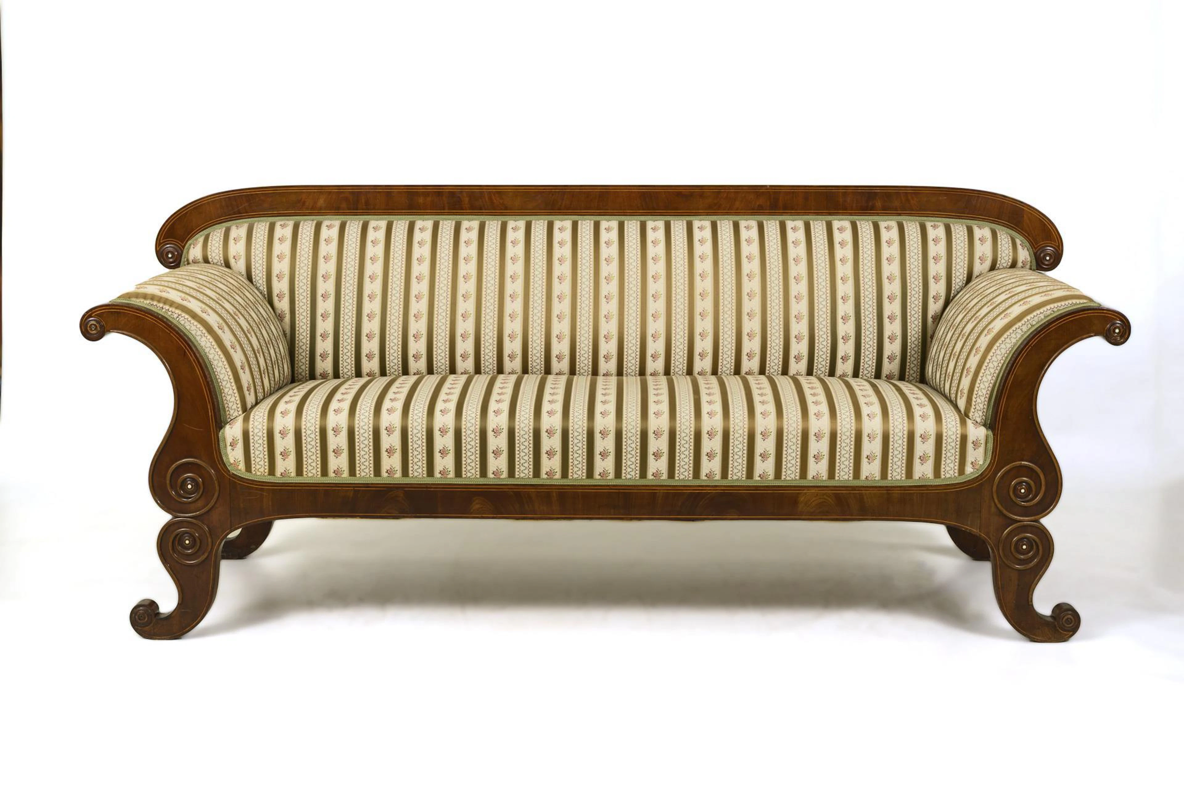 Biedermeier upholstered sofa.