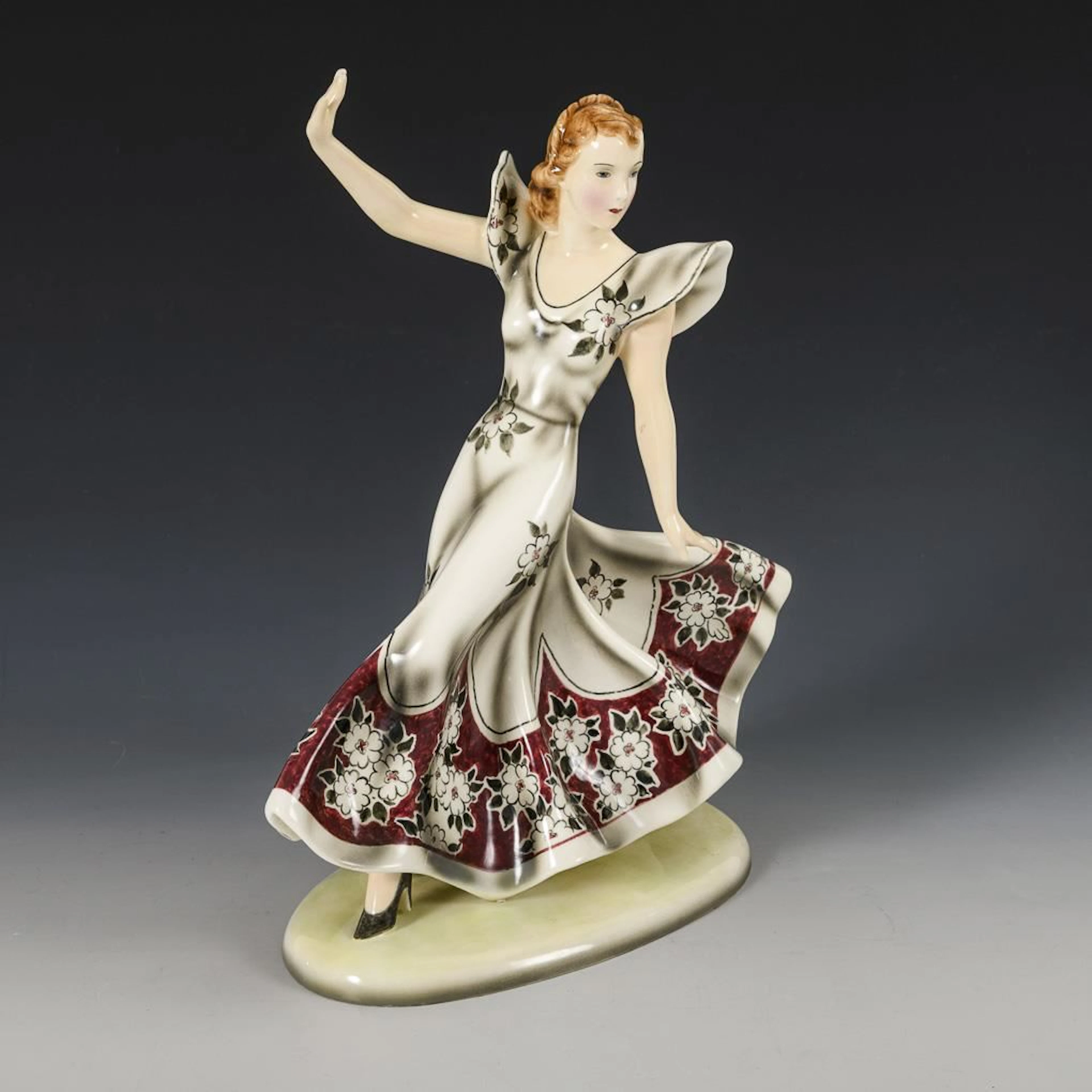 "Allegretto" Dancer. Vienna-based manufacturer Friedrich Goldscheider.