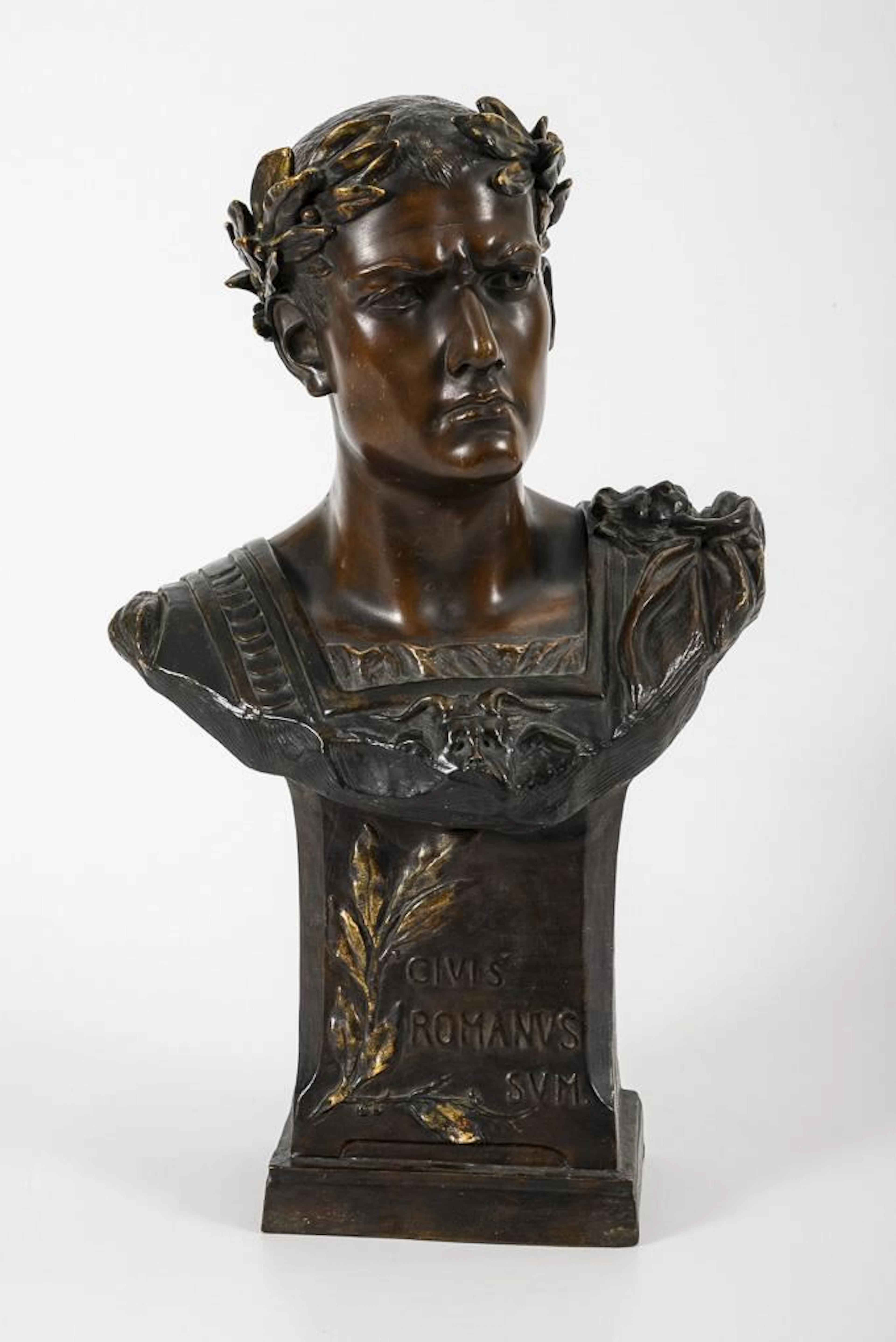 "Roman Warrior" bust. Vienna-based manufacturer Friedrich Goldscheider.