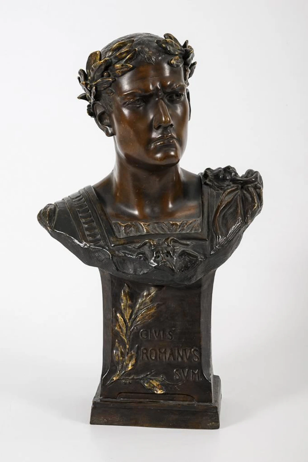 "Roman Warrior" bust. Vienna-based manufacturer Friedrich Goldscheider.