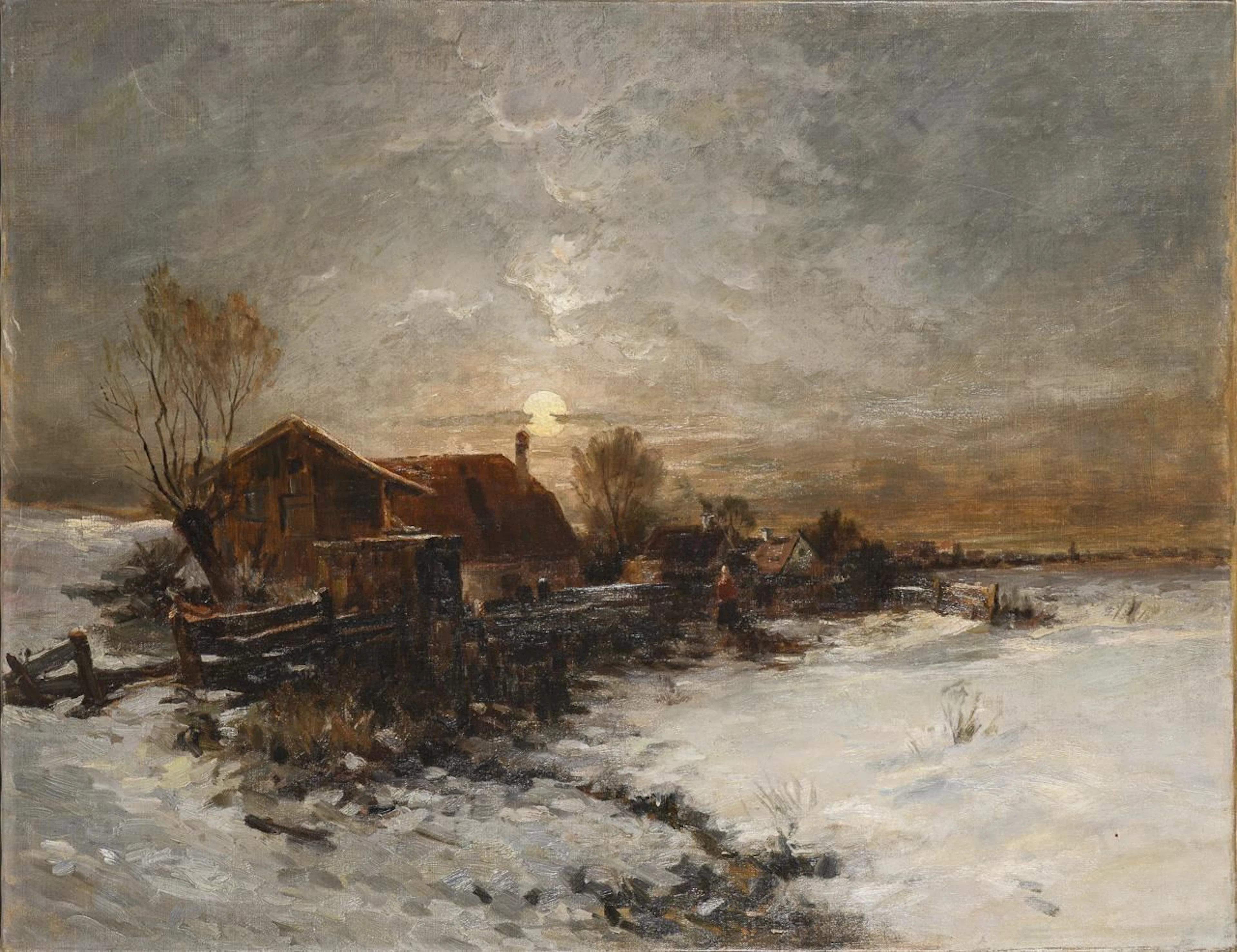 Winter Landscape in Moonlight