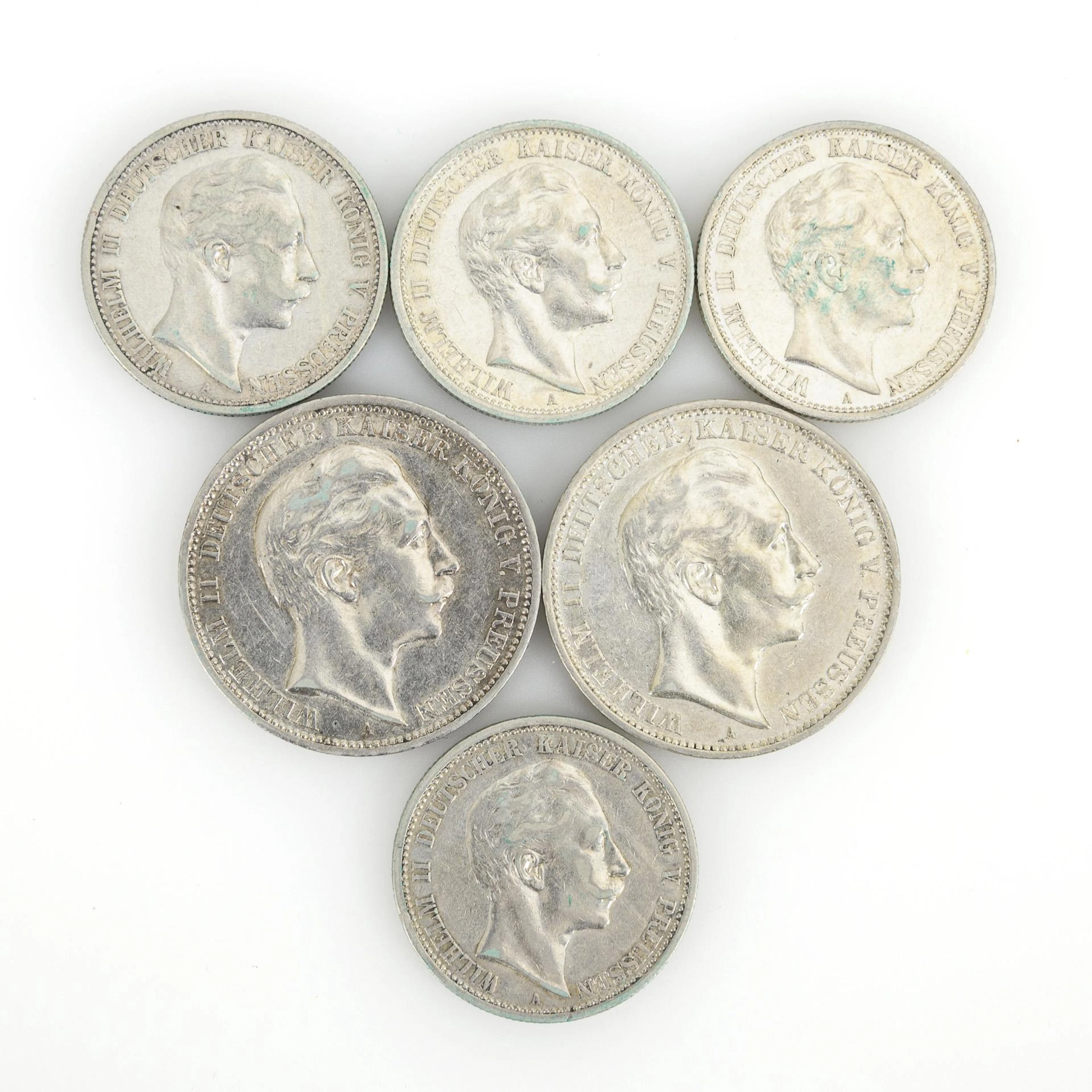 6 Coins German Empire - Prussia.