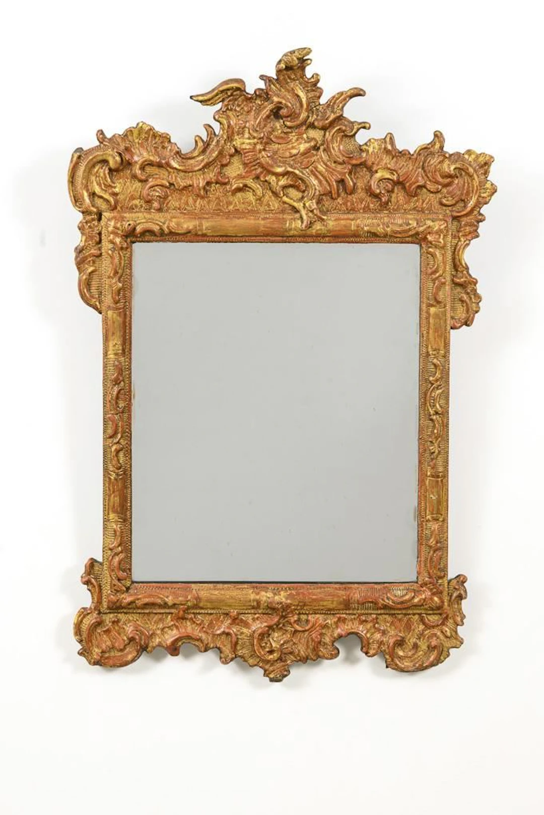 Gilded stucco mirror.